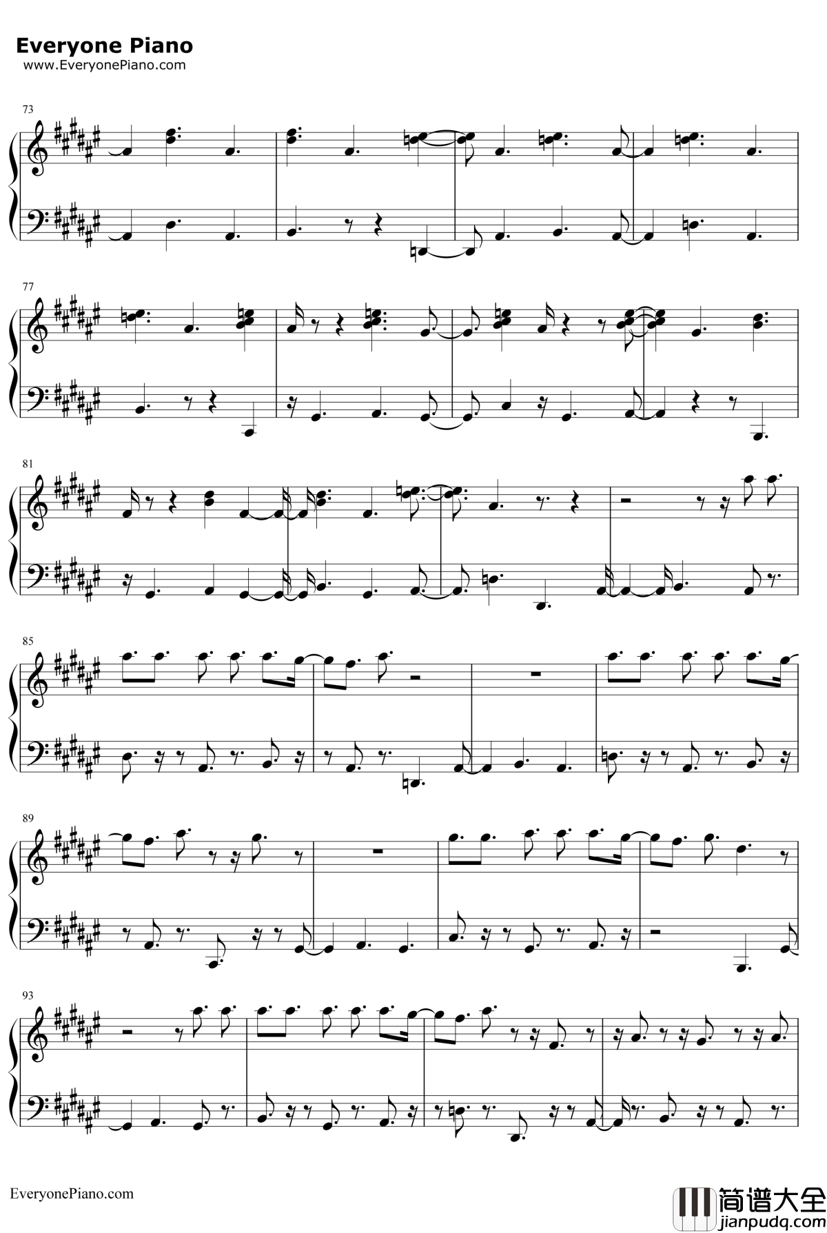 Summer_Bummer钢琴谱_LanaDelRey