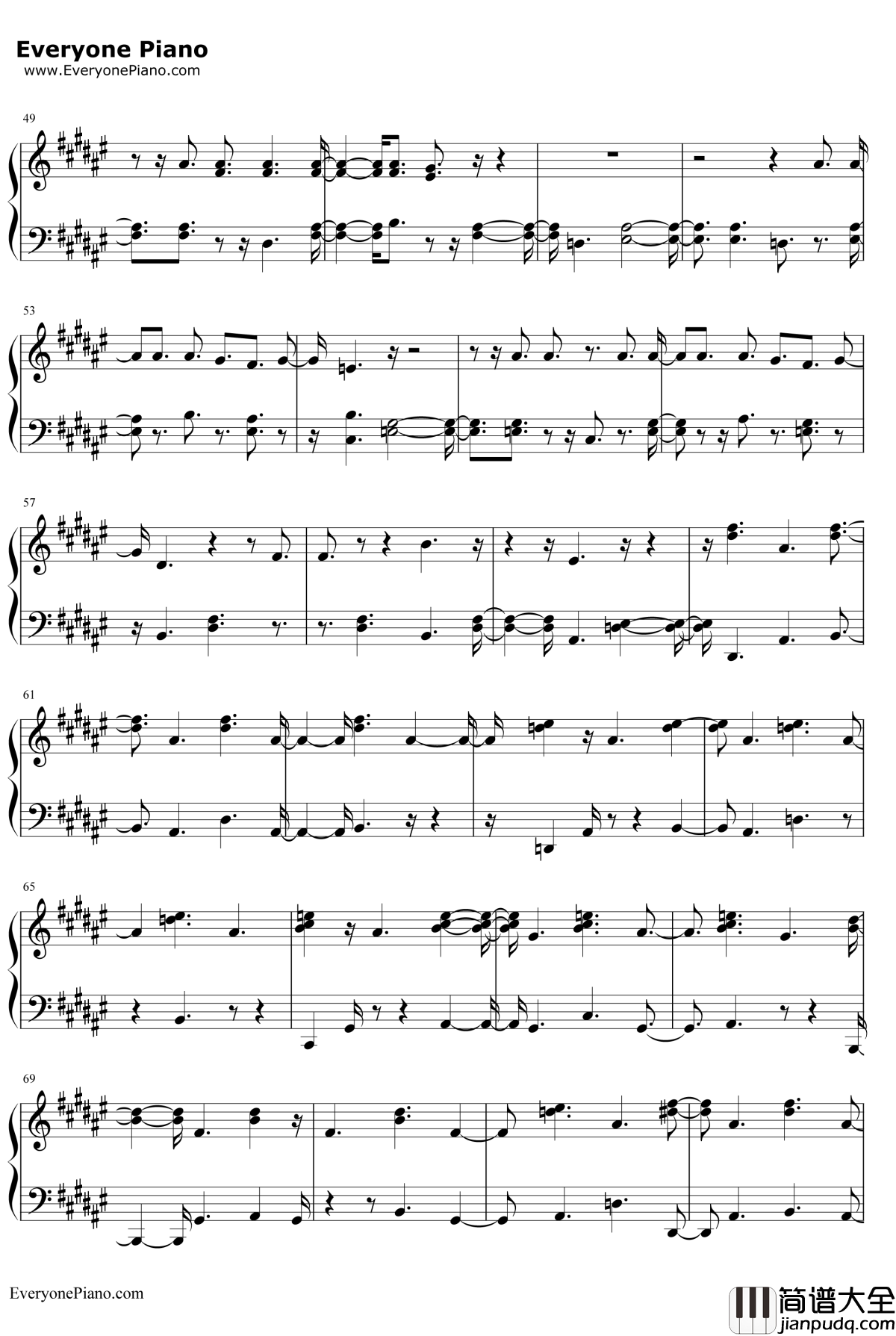 Summer_Bummer钢琴谱_LanaDelRey