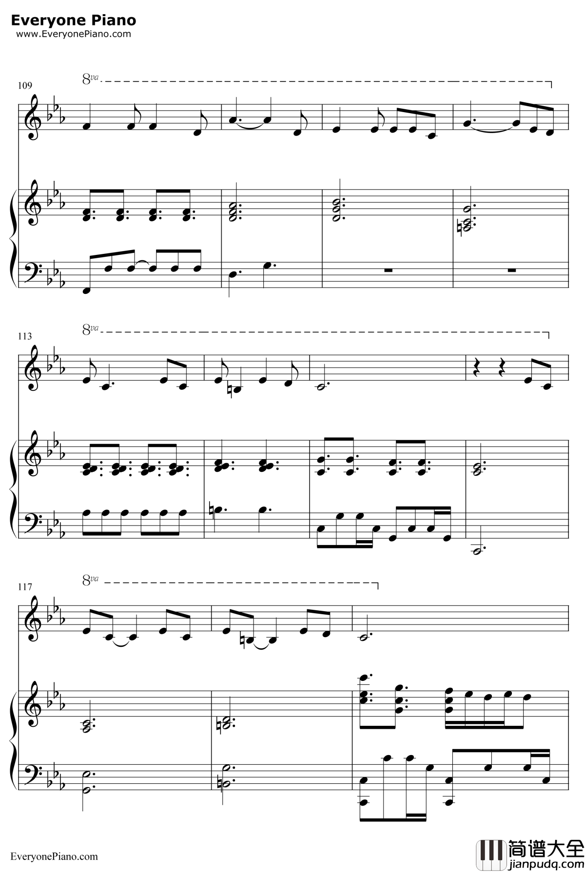 我要我们在一起钢琴谱__邓紫棋