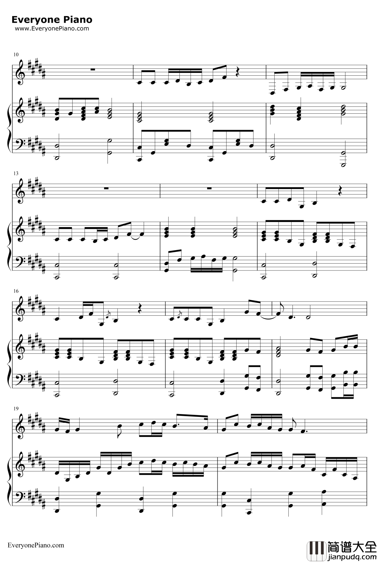 滚滚长江东逝水钢琴谱_杨洪基_三国演义主题曲