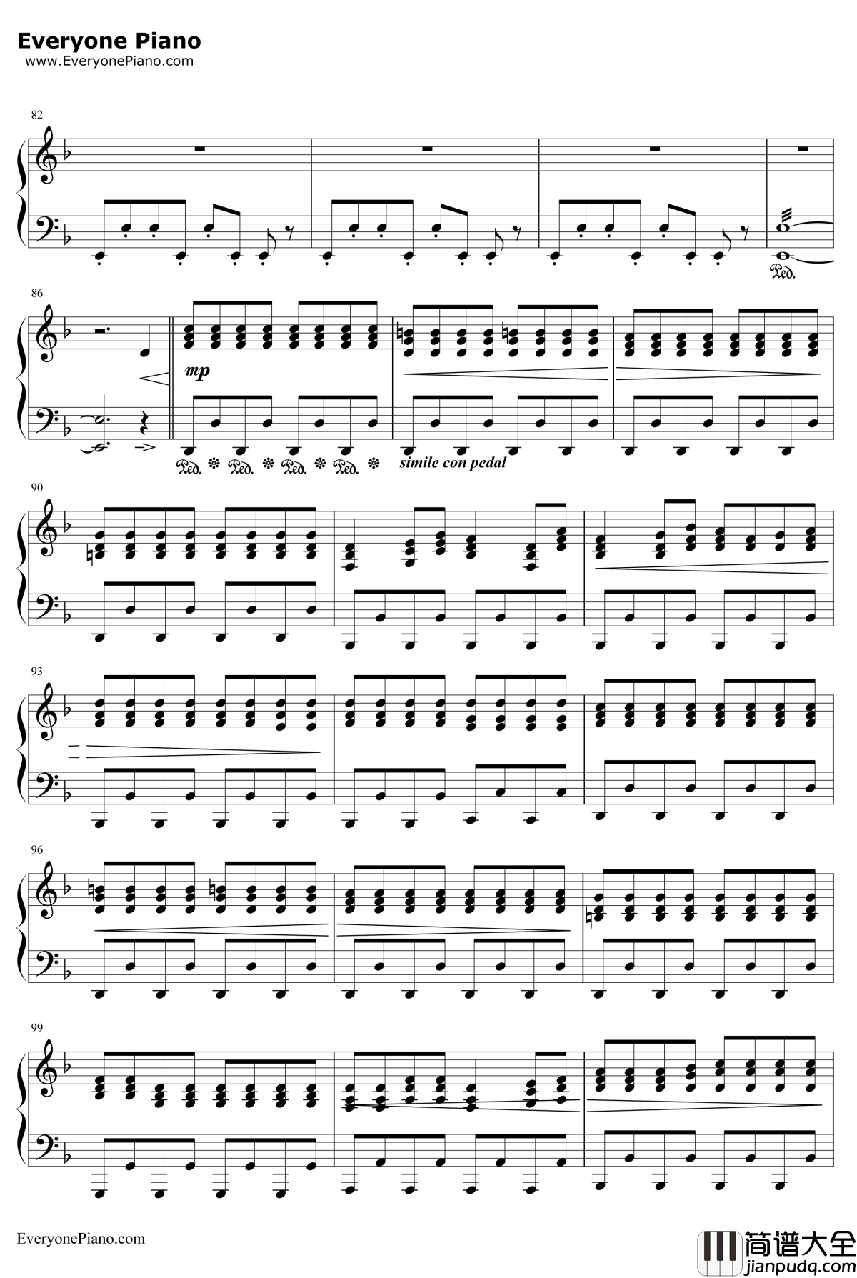 The_Man_With_The_Machine_Gun钢琴谱_植松伸夫_最终幻想ⅧBGM