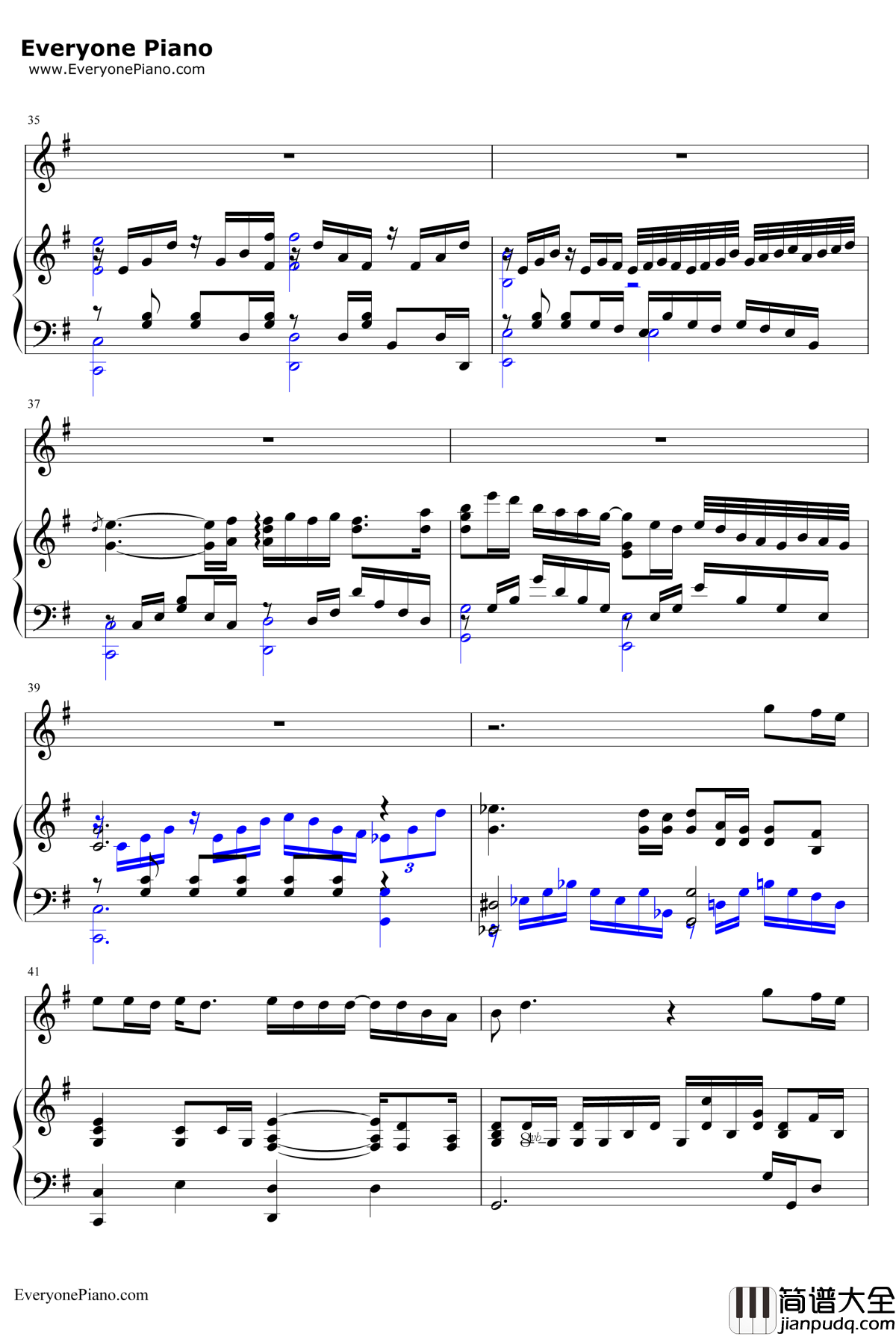 在人间钢琴谱_王建房