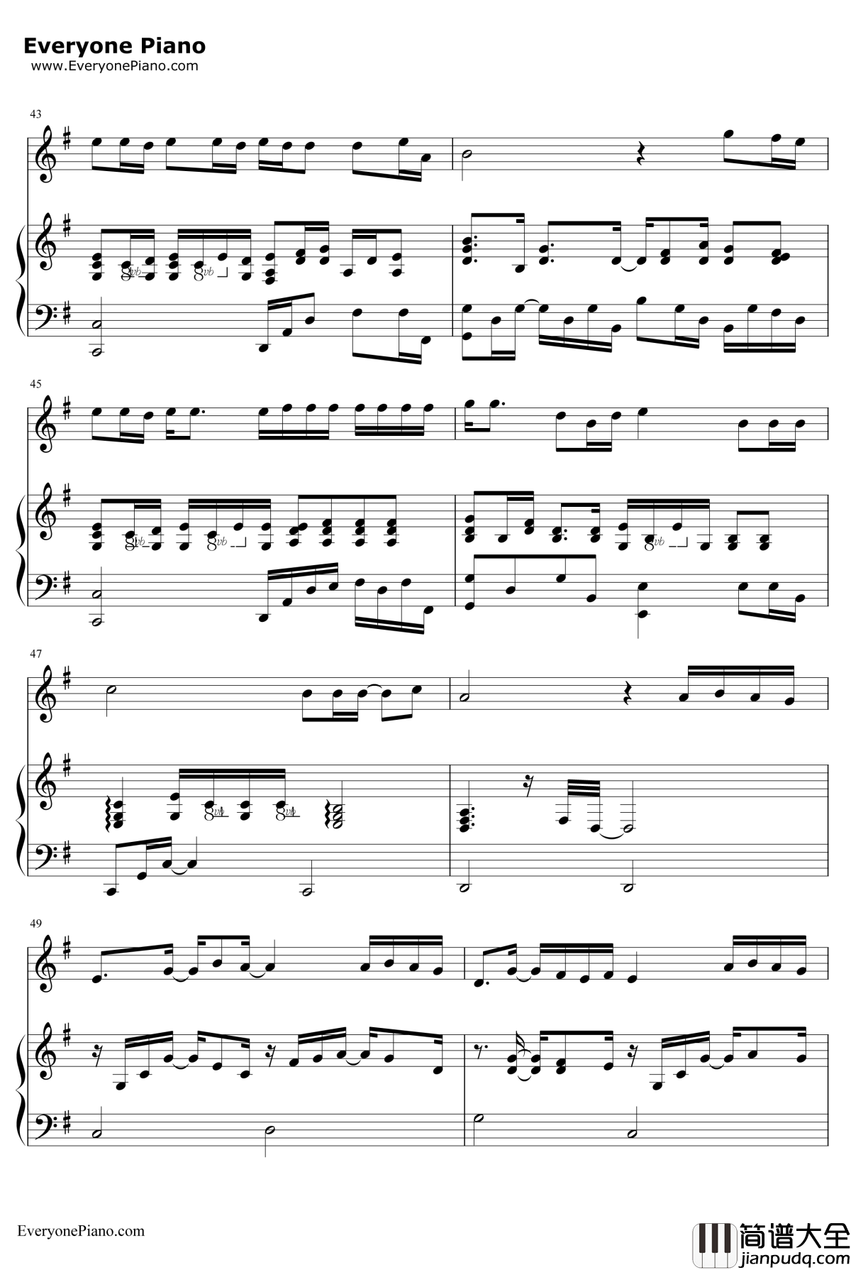 在人间钢琴谱_王建房