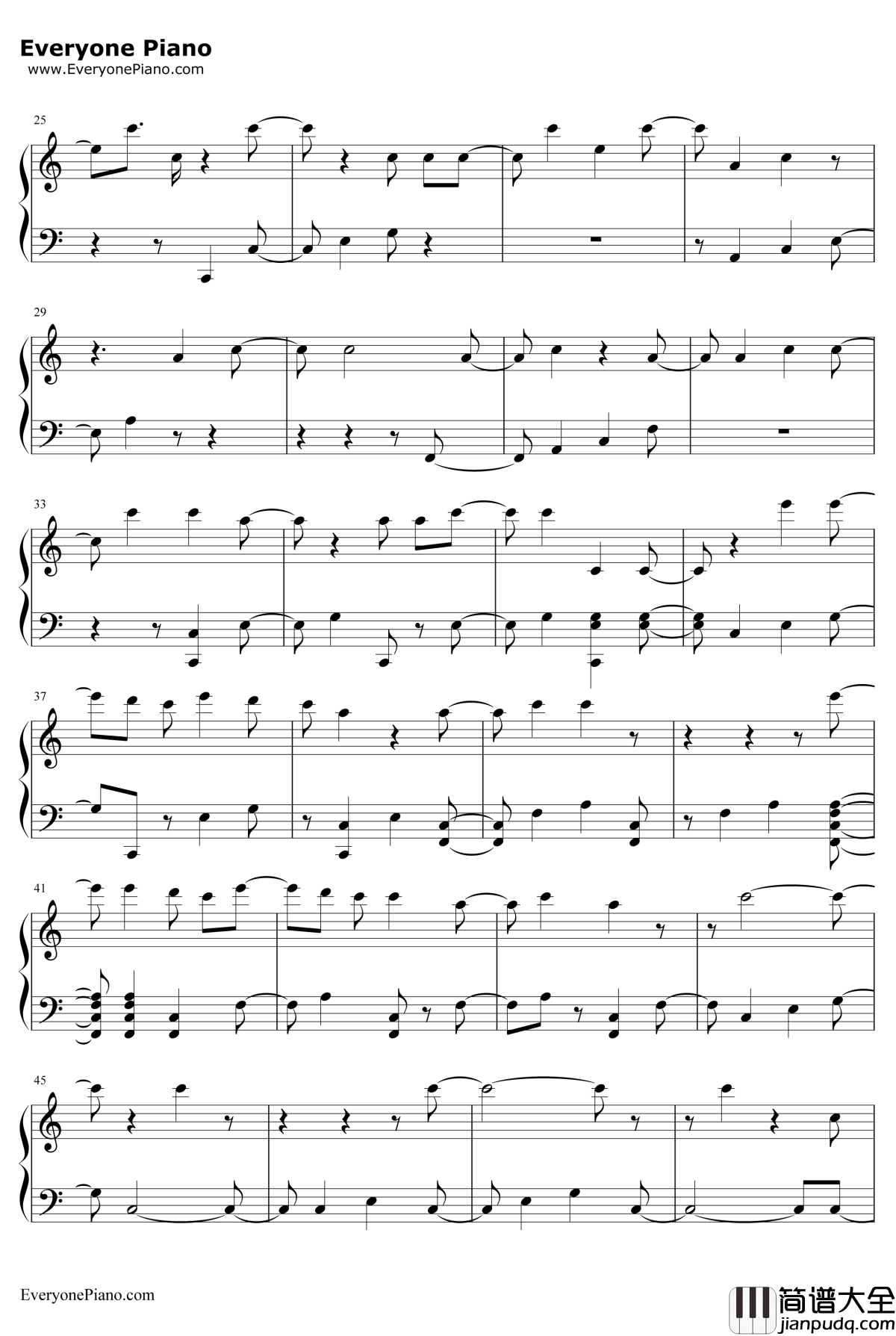 Thunder钢琴谱_ImagineDragons