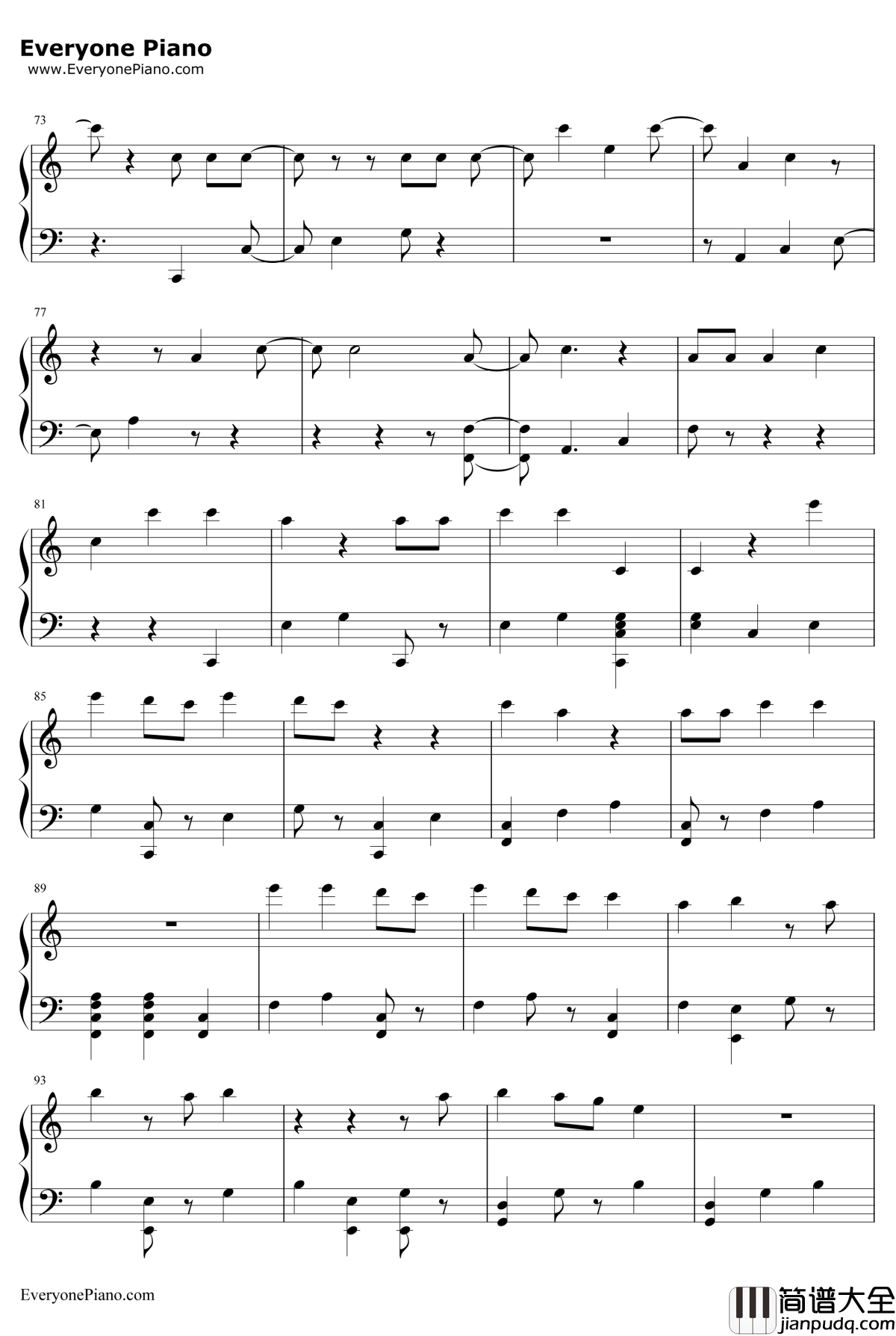 Thunder钢琴谱_ImagineDragons