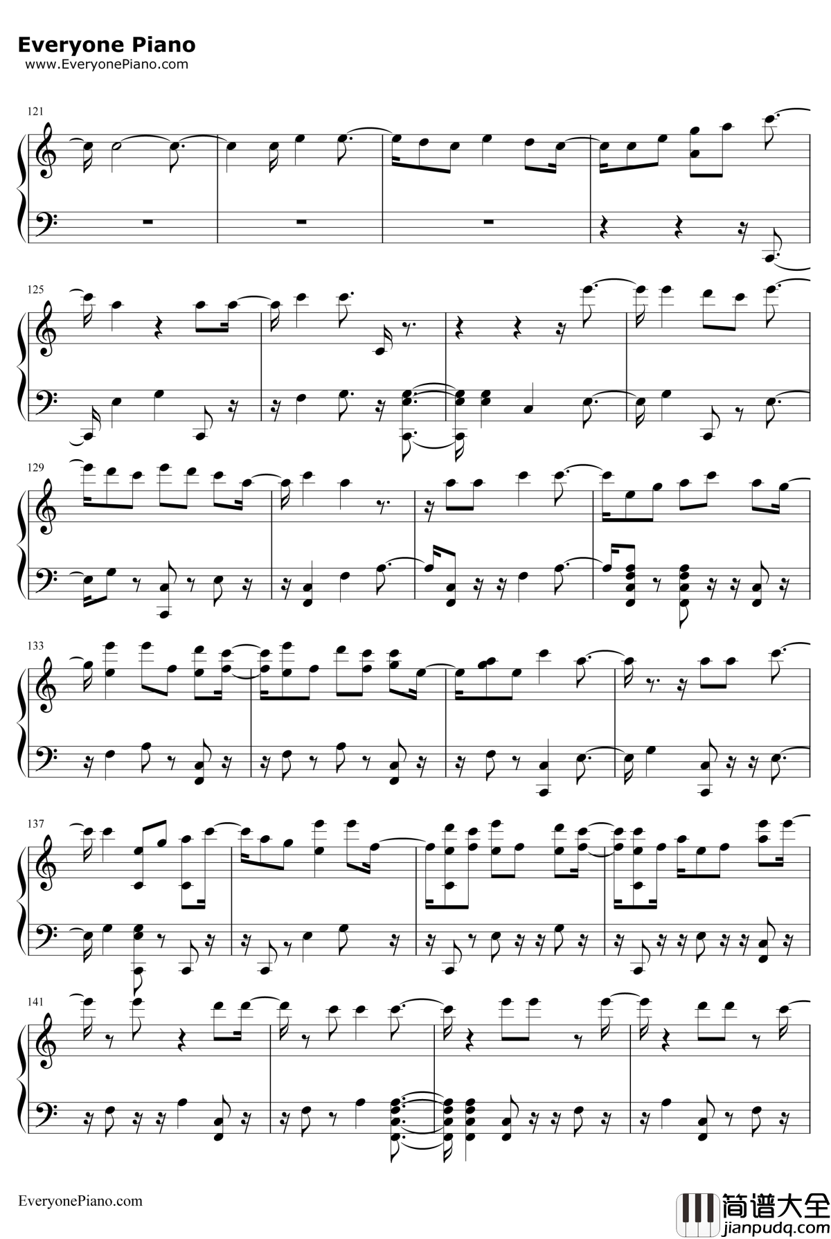 Thunder钢琴谱_ImagineDragons