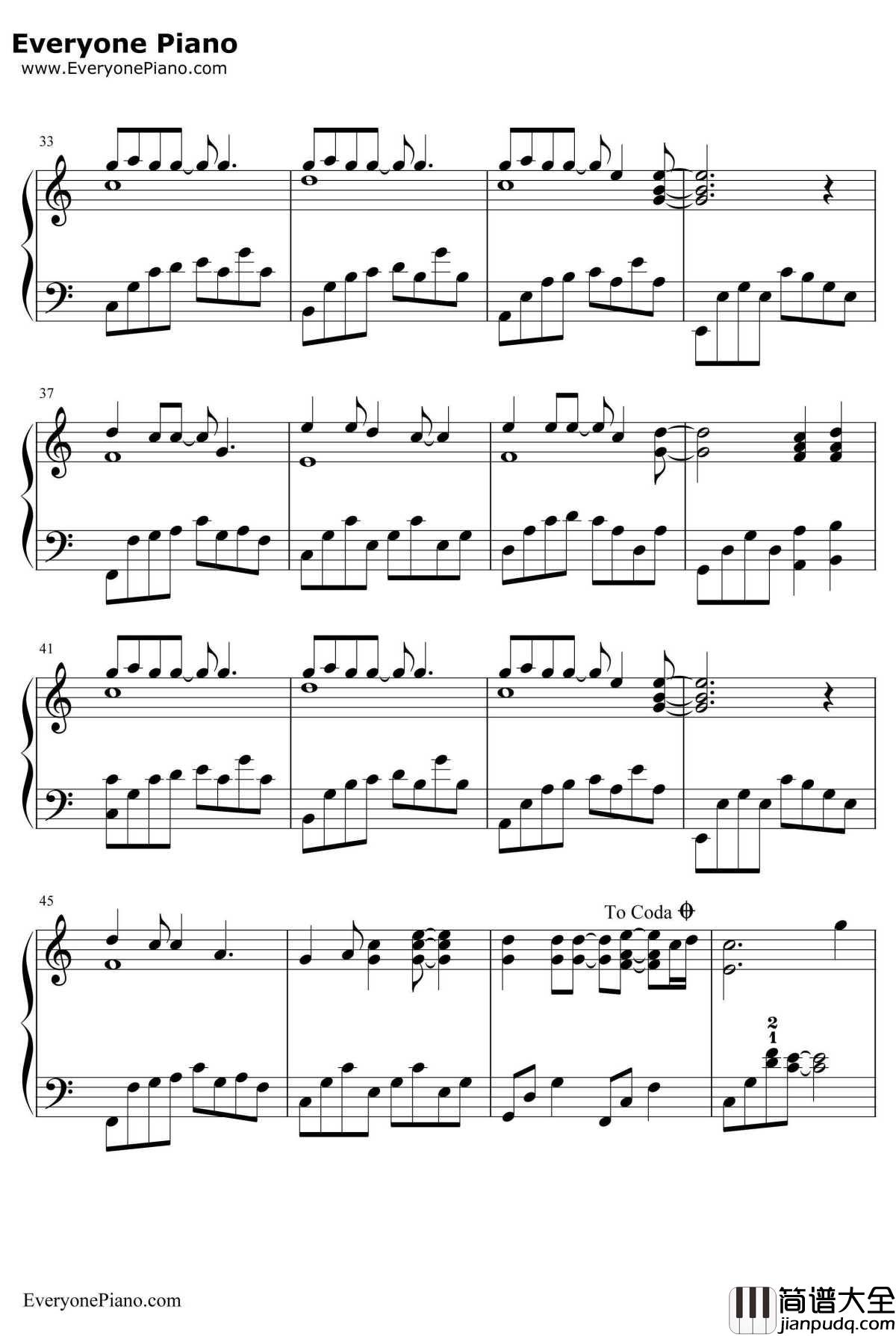 那些花儿钢琴谱_朴树