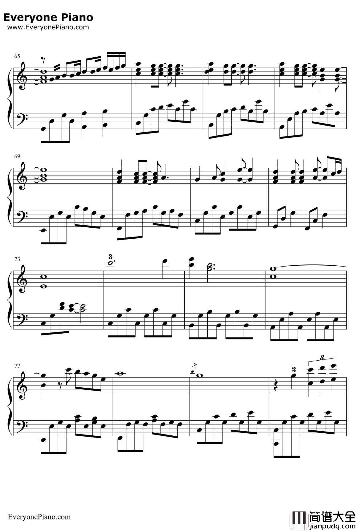 那些花儿钢琴谱_朴树