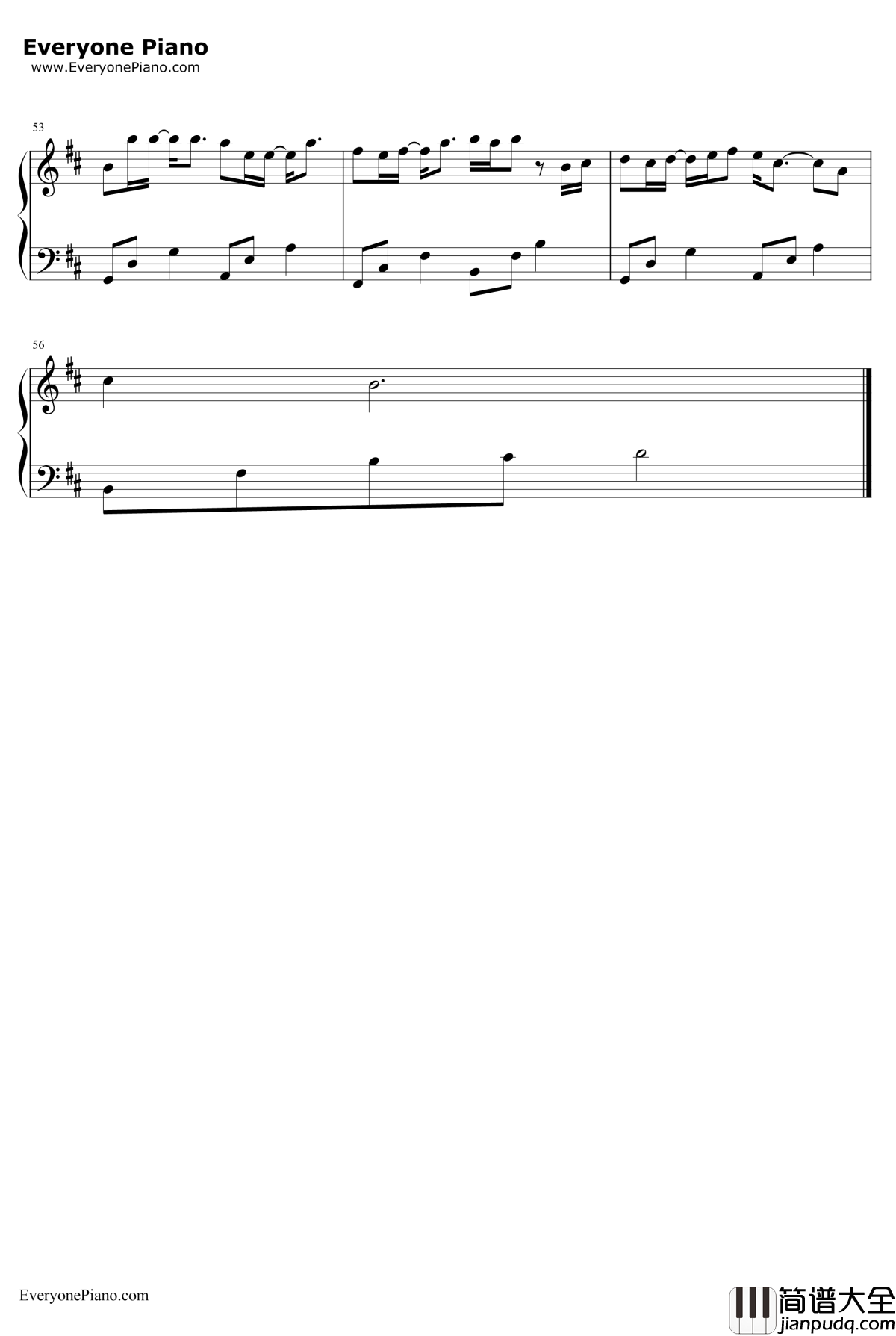 生死相随钢琴谱_崔子格杨培安_秦时丽人明月心片尾曲