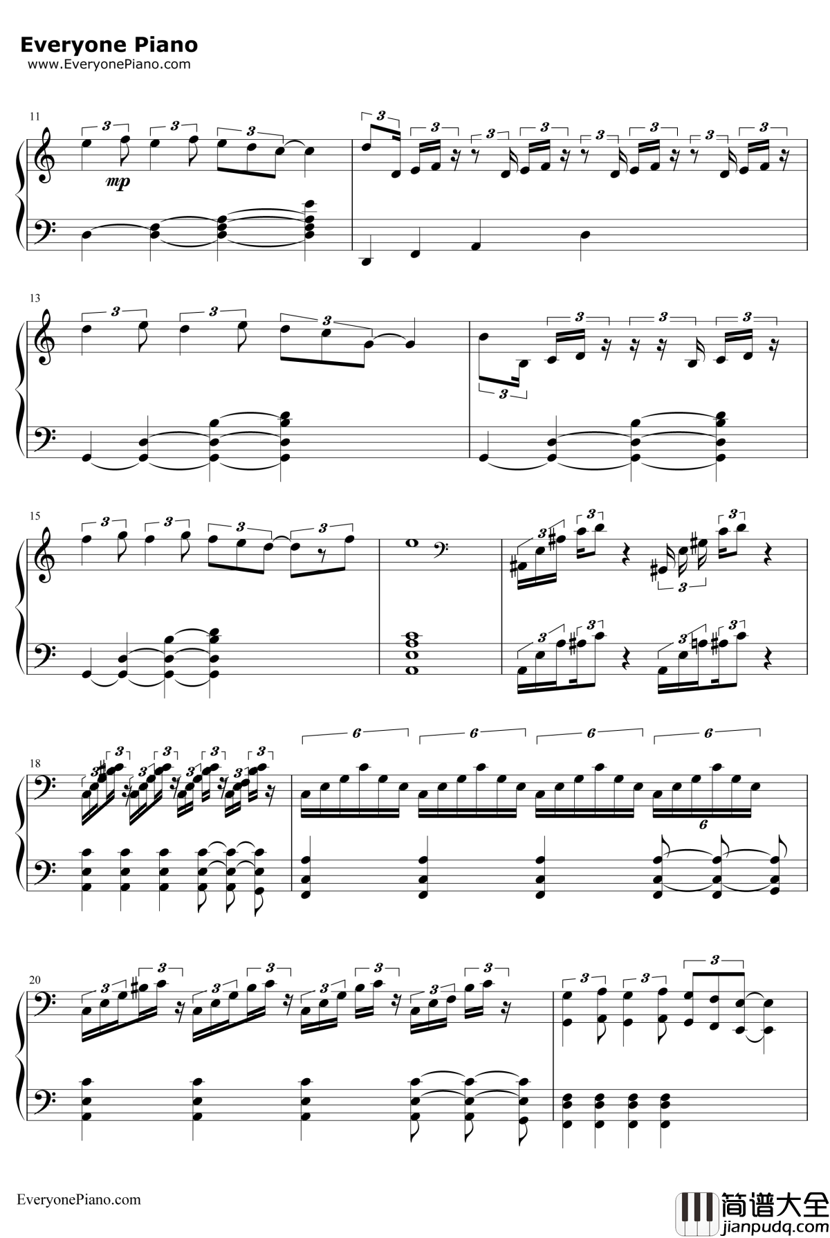 Main_Title_Theme_Westworld钢琴谱_RaminDjawadi_西部世界主题曲