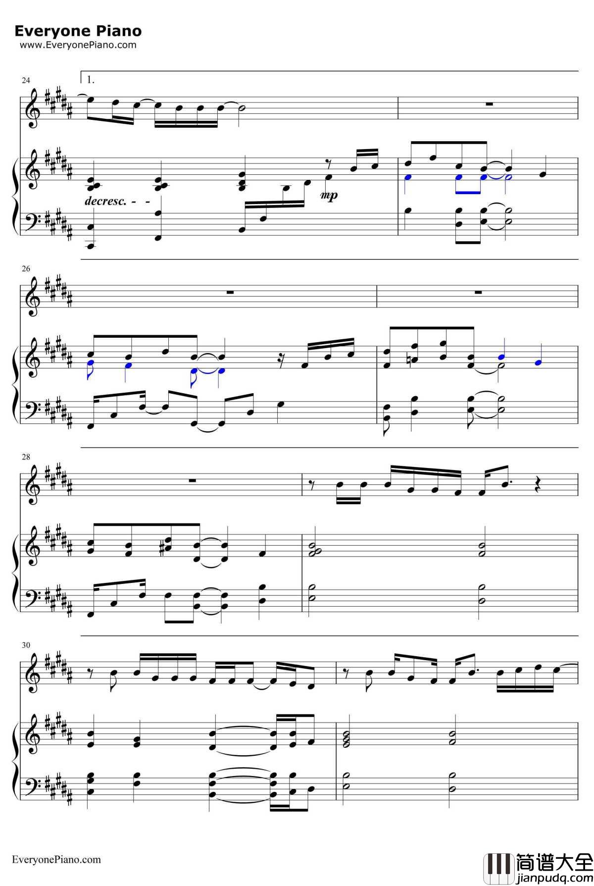 虹钢琴谱_二宫和也