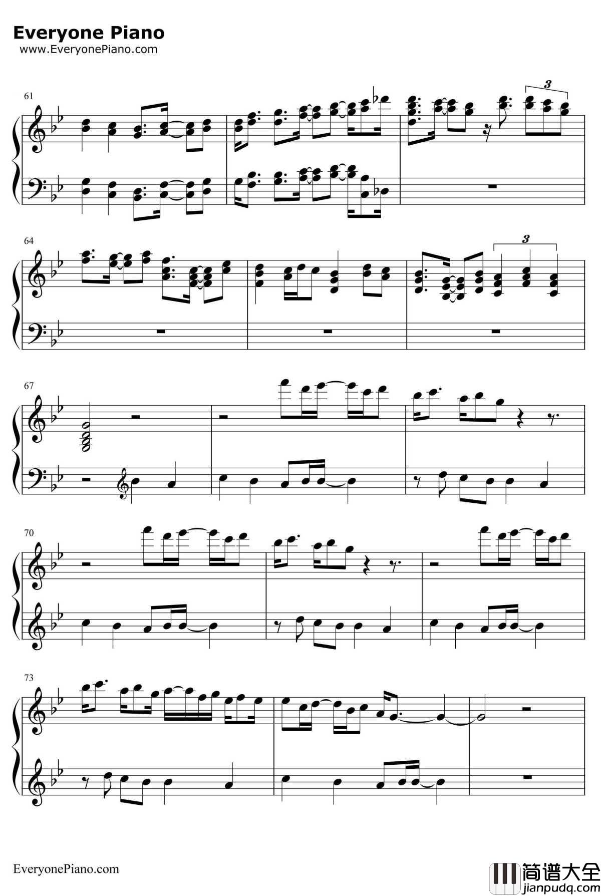 地球仪钢琴谱_松泽由美_圣斗士星矢冥王篇主题曲