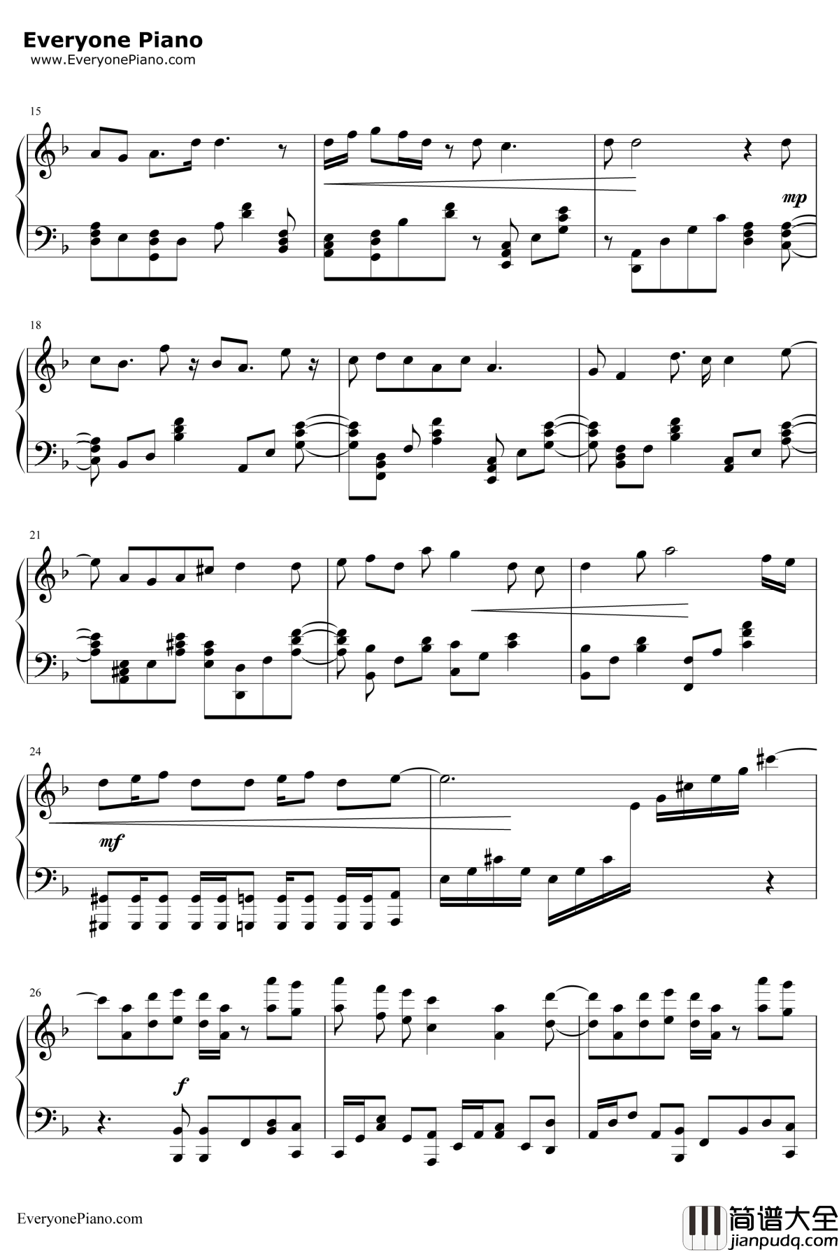 爱如樱钢琴谱_黄雨勋马天宇_幻城插曲