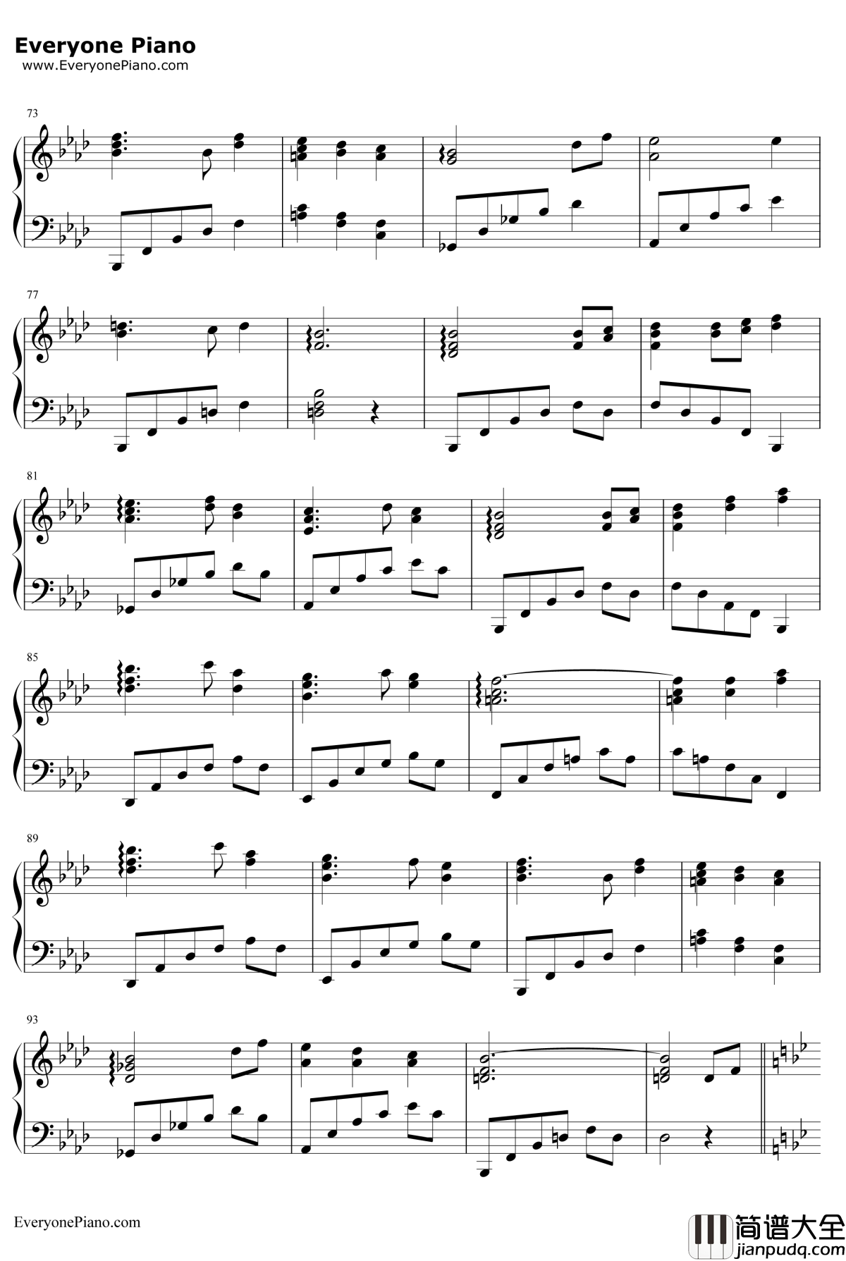 廃狱ララバイ钢琴谱_东方Project_东方地灵殿BGM