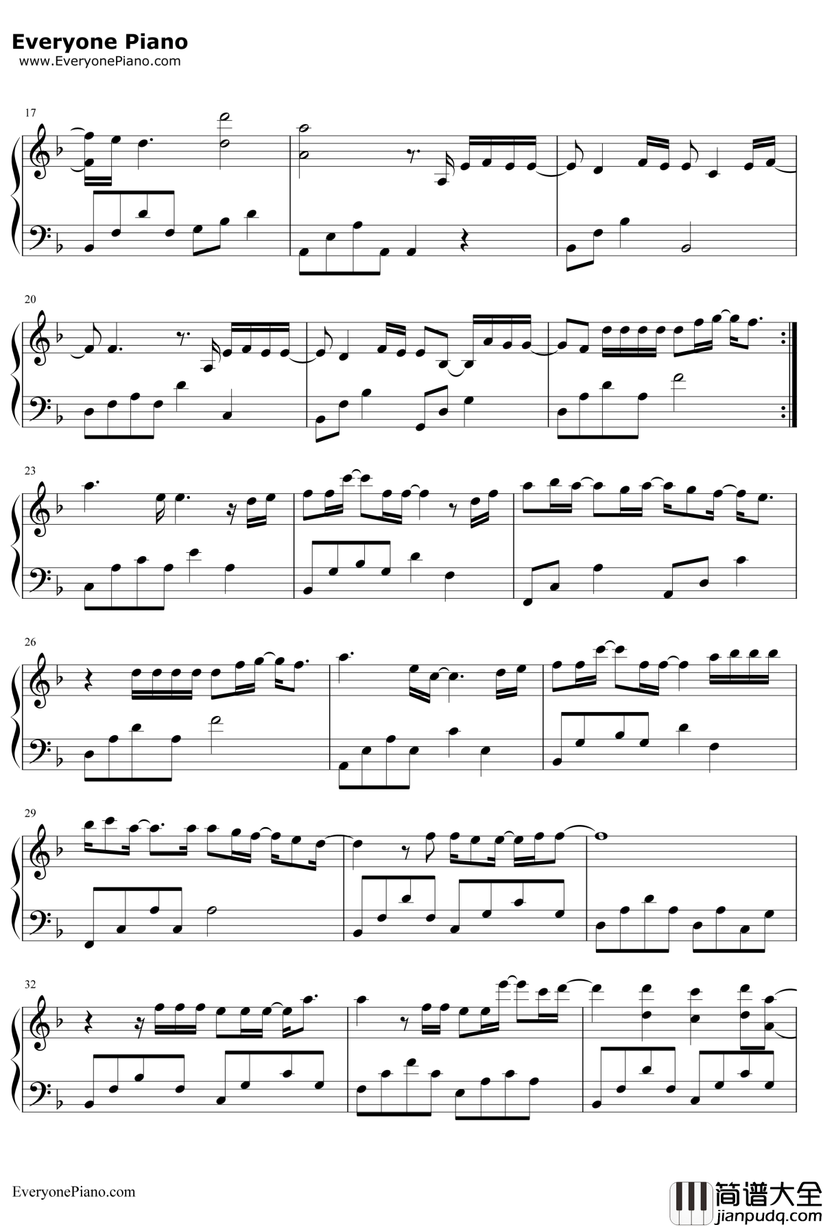 再次见到你钢琴谱_金娜英MadClown_OnceAgain_太阳的后裔OST