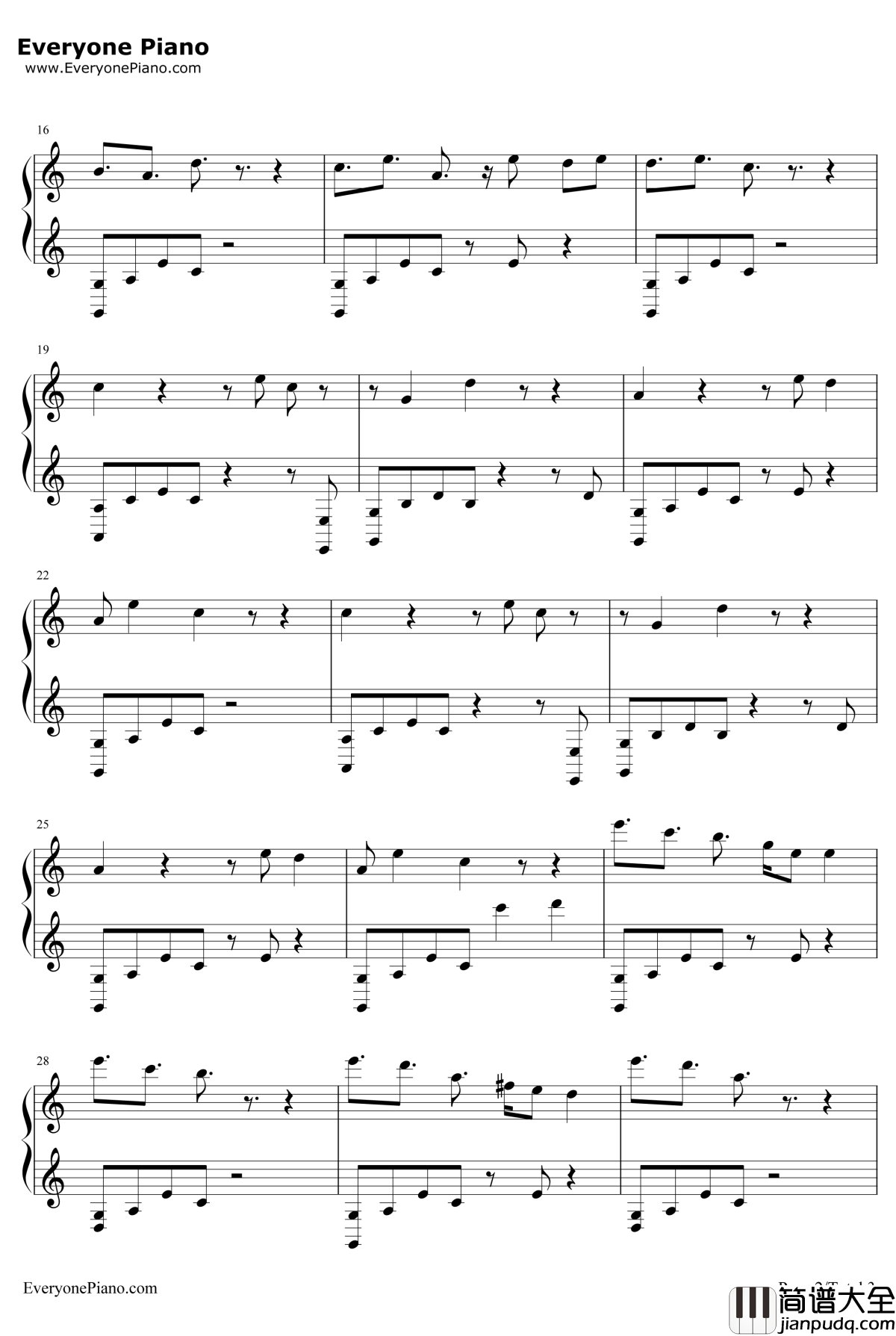 hal2钢琴谱_丹尼尔·罗森菲尔德C418_Minecraft背景音乐