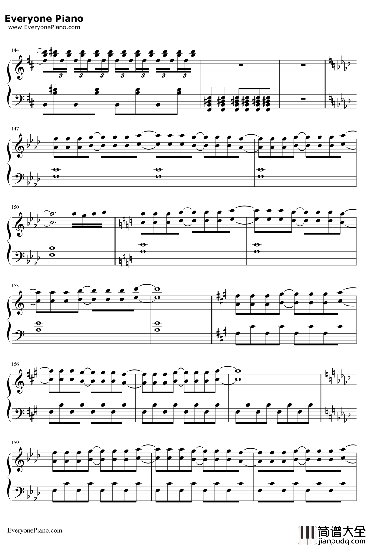 少女幻葬~Necro钢琴谱_东方Project_Fantasy_东方妖妖梦八云蓝主题曲