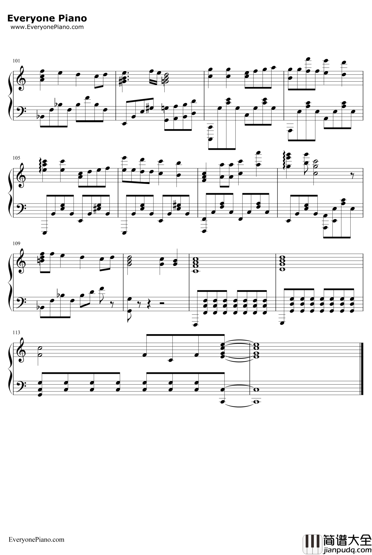 渐渐被你吸引钢琴谱_FIELDOFVIEW_龙珠GT片头曲