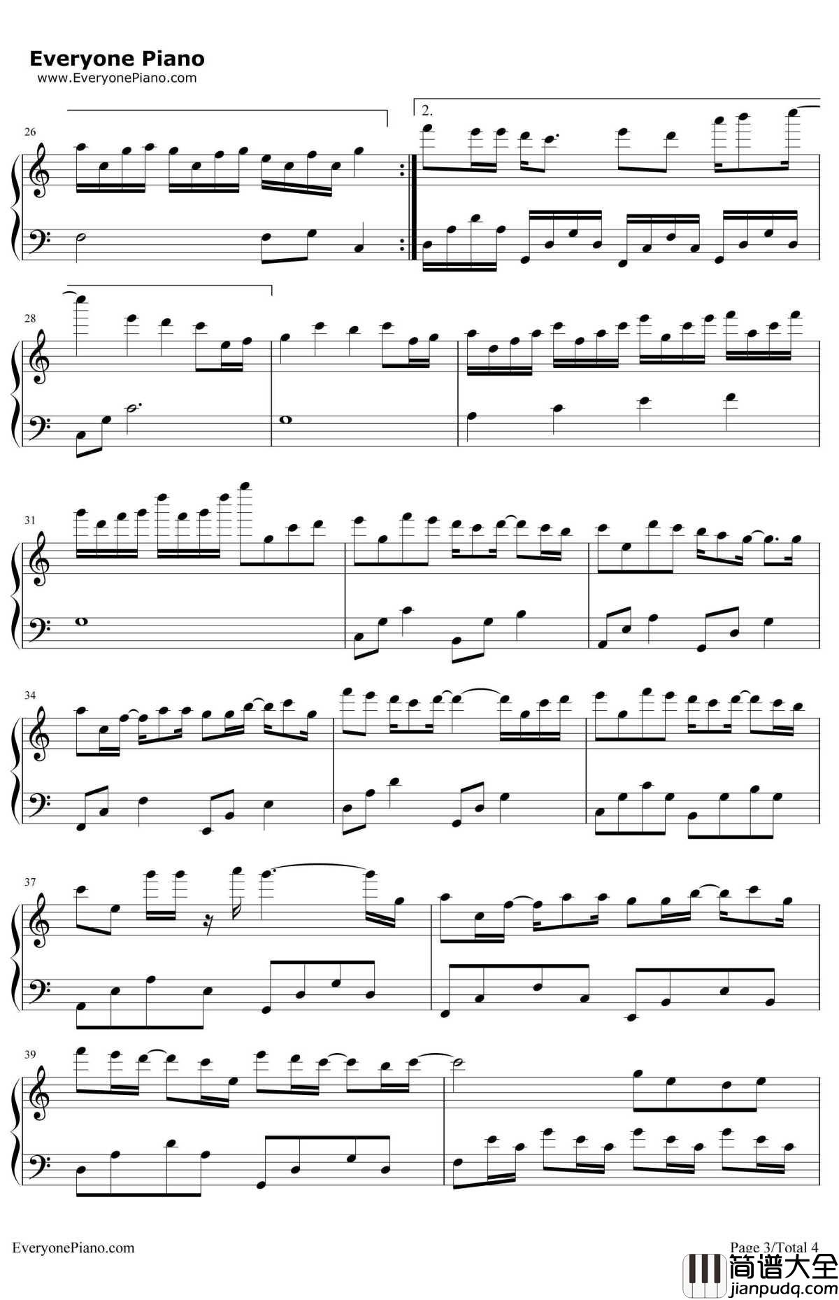 好好(想把你写成一首歌)钢琴谱_五月天__你的名字_中文主题曲