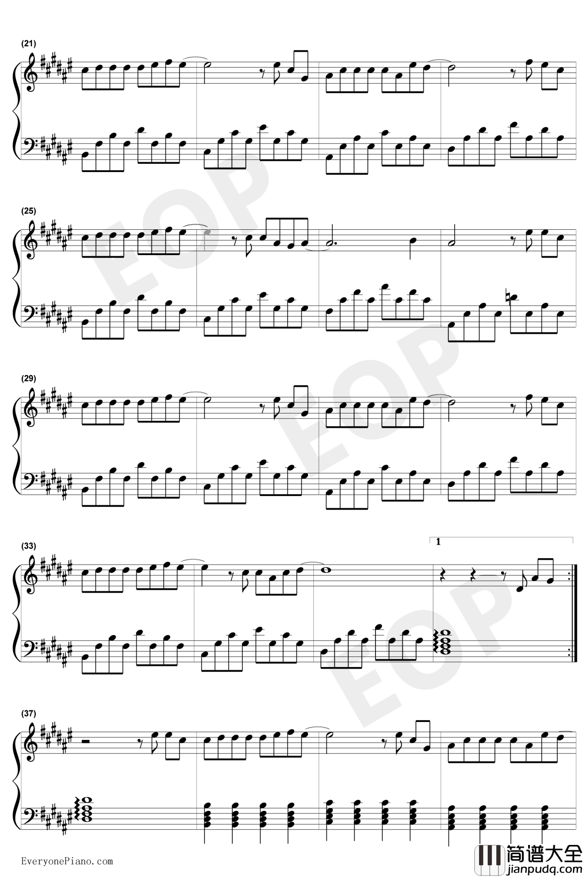 你会遇见更好的人钢琴谱_郭聪明_离开我你会遇见更好的人我已经失去恋人这个身份