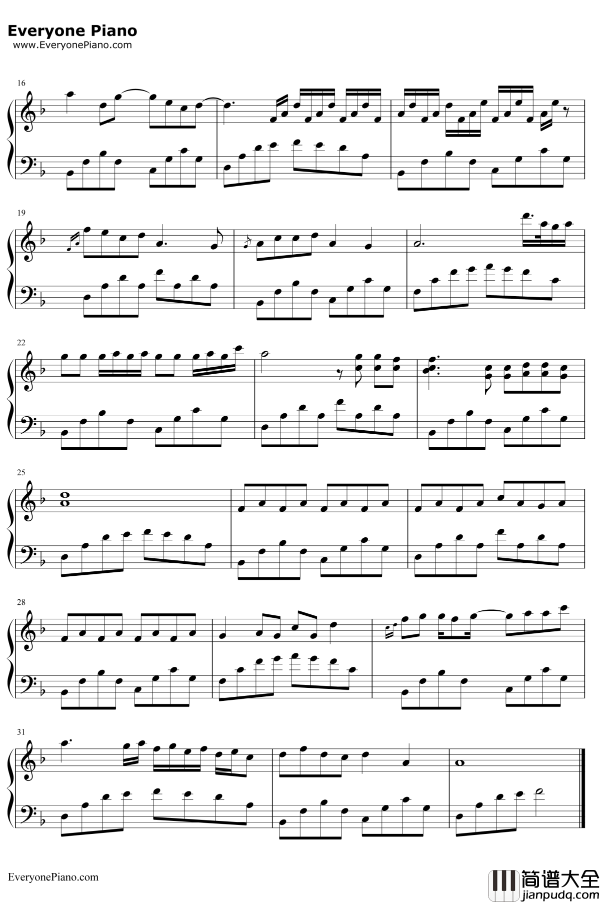 Tomorrow_With_You钢琴谱_SenpaiKondor_Senpai和Kondor