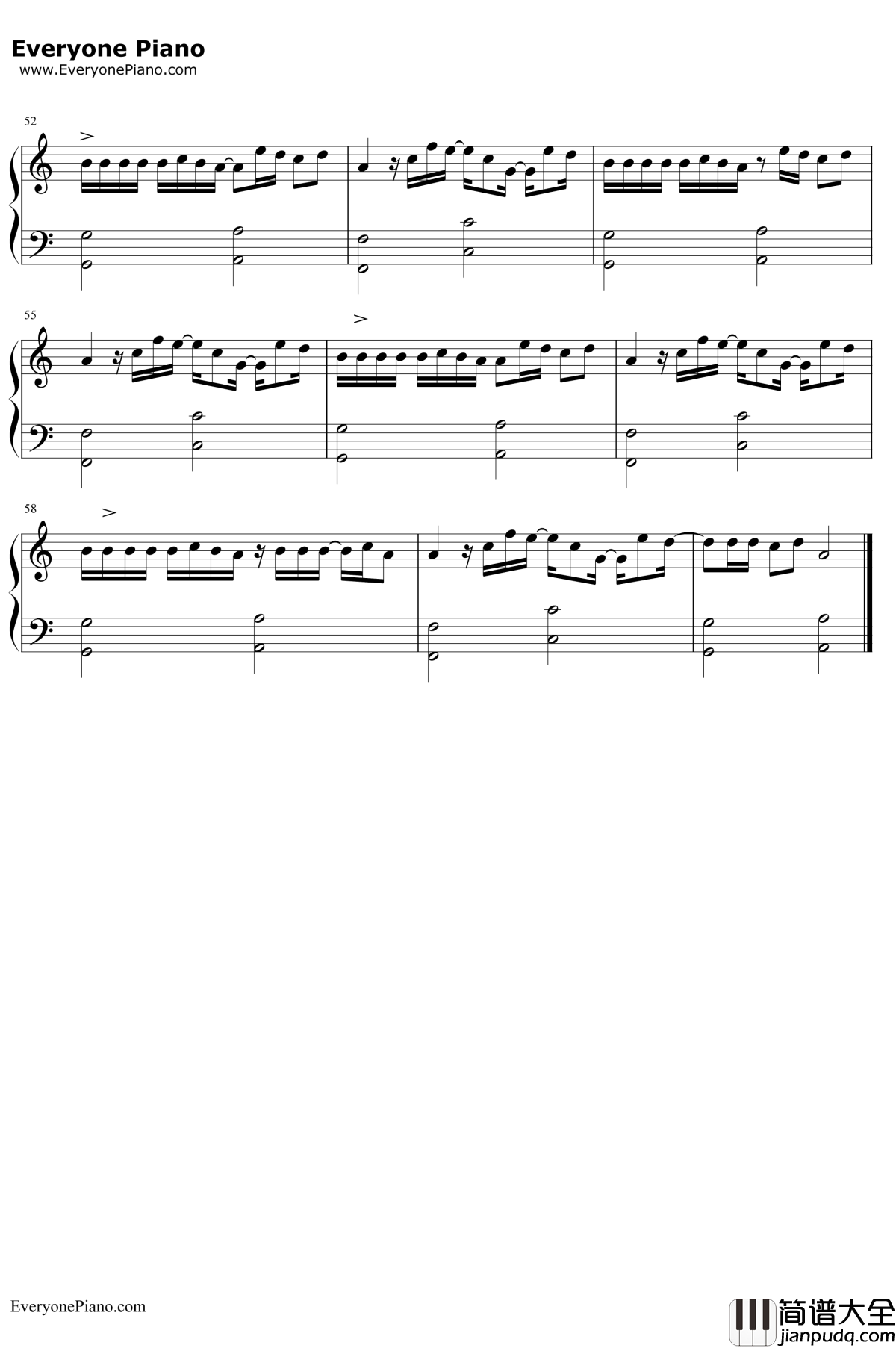 I_Don't_Wanna_Live_Forever钢琴谱_ZaynTaylorSwift_五十度黑主题曲