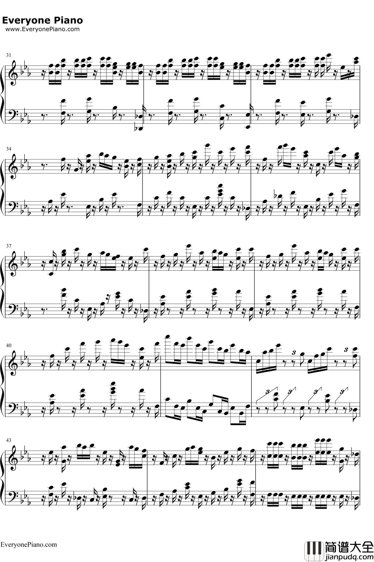 Fable钢琴谱_Rayark_Deemo游戏歌曲