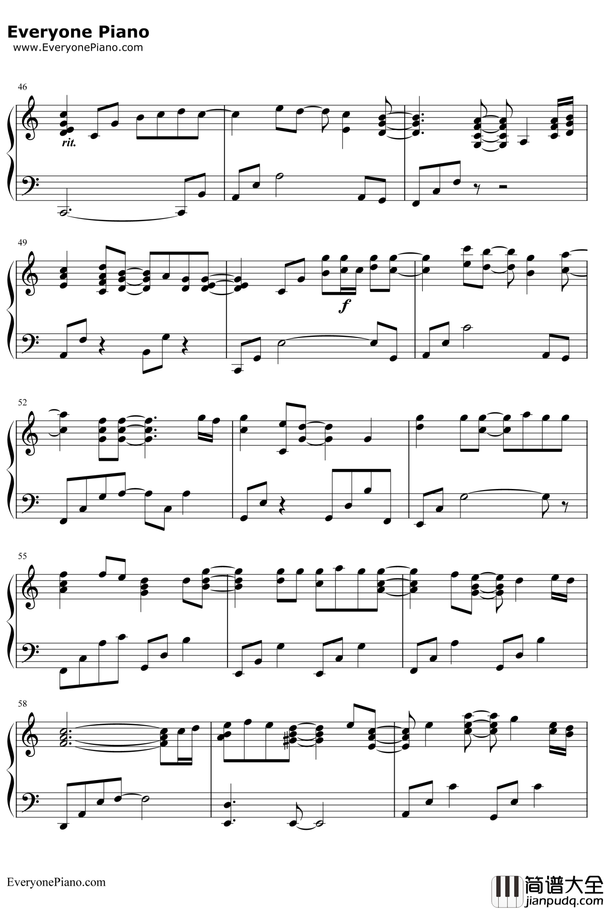 Valentine钢琴谱_JimBrickmanMartinaMcBride_JimBrickman和MartinaMcBride