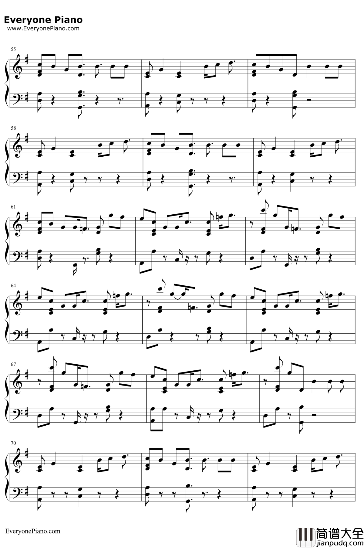 BibiaBeYeYe钢琴谱_EdSheeran_EdSheeran