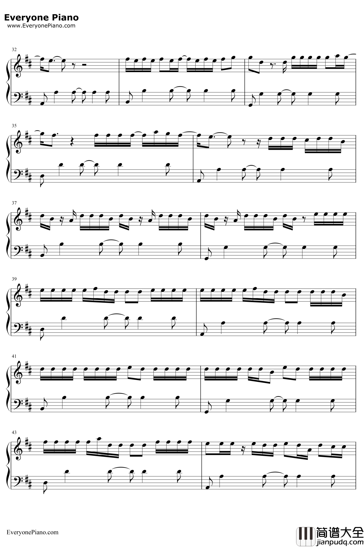 Despacito钢琴谱_JustinBieber_JustinBieber