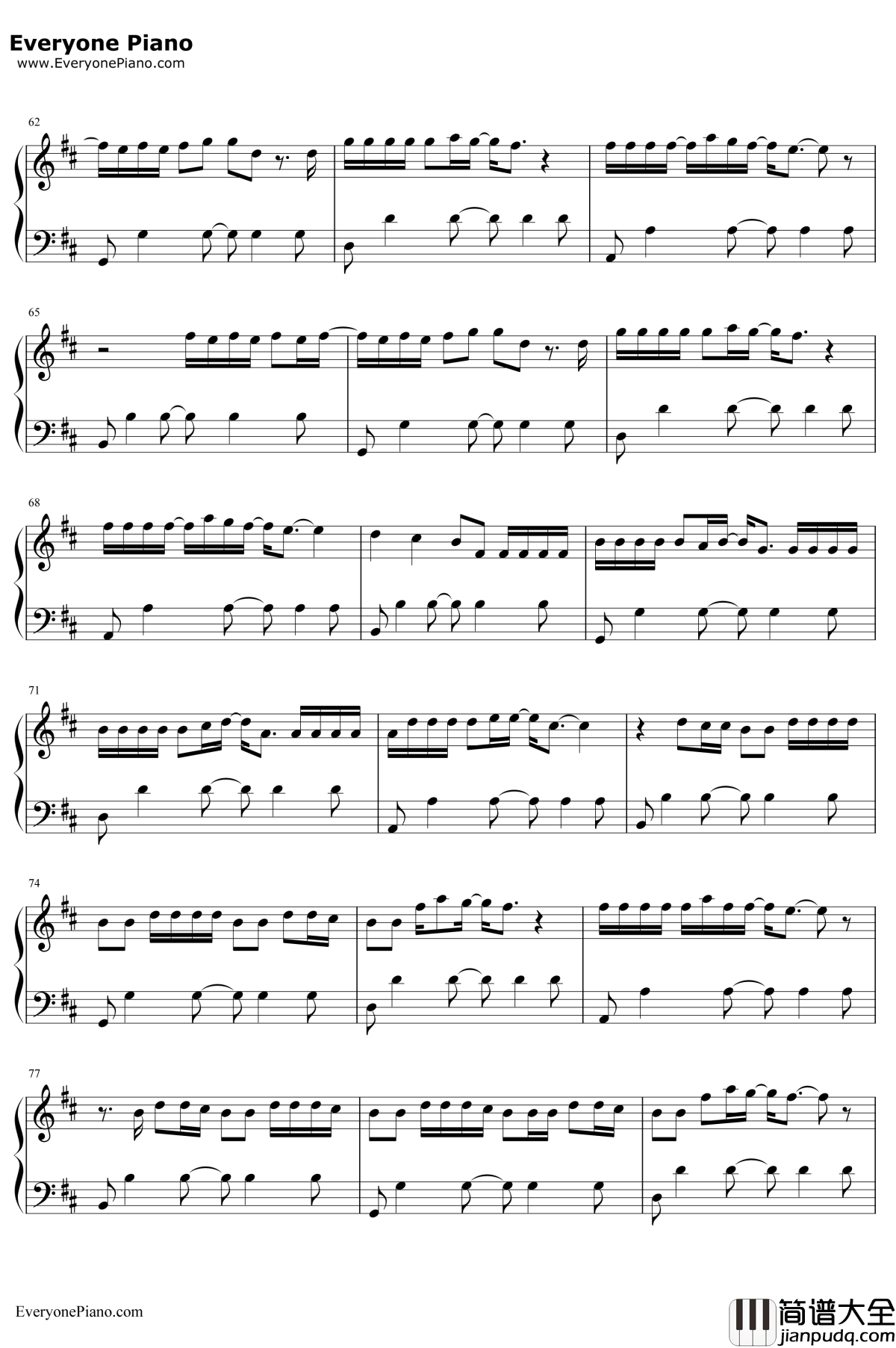 Despacito钢琴谱_JustinBieber_JustinBieber