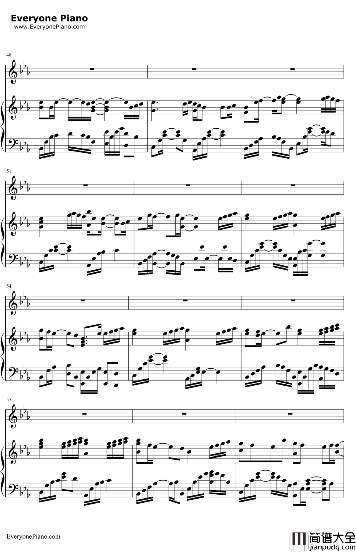 一半一半钢琴谱__洛天依