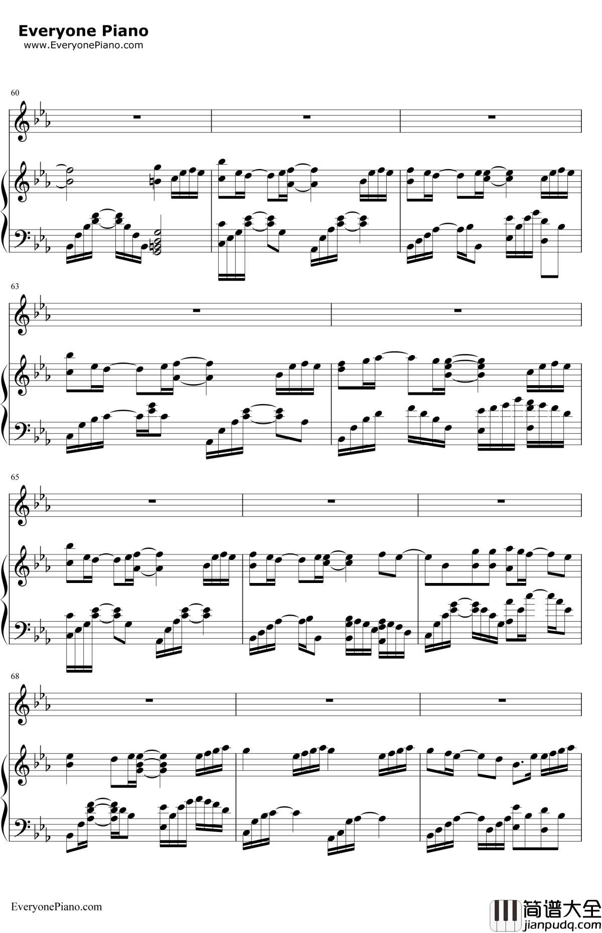 一半一半钢琴谱__洛天依