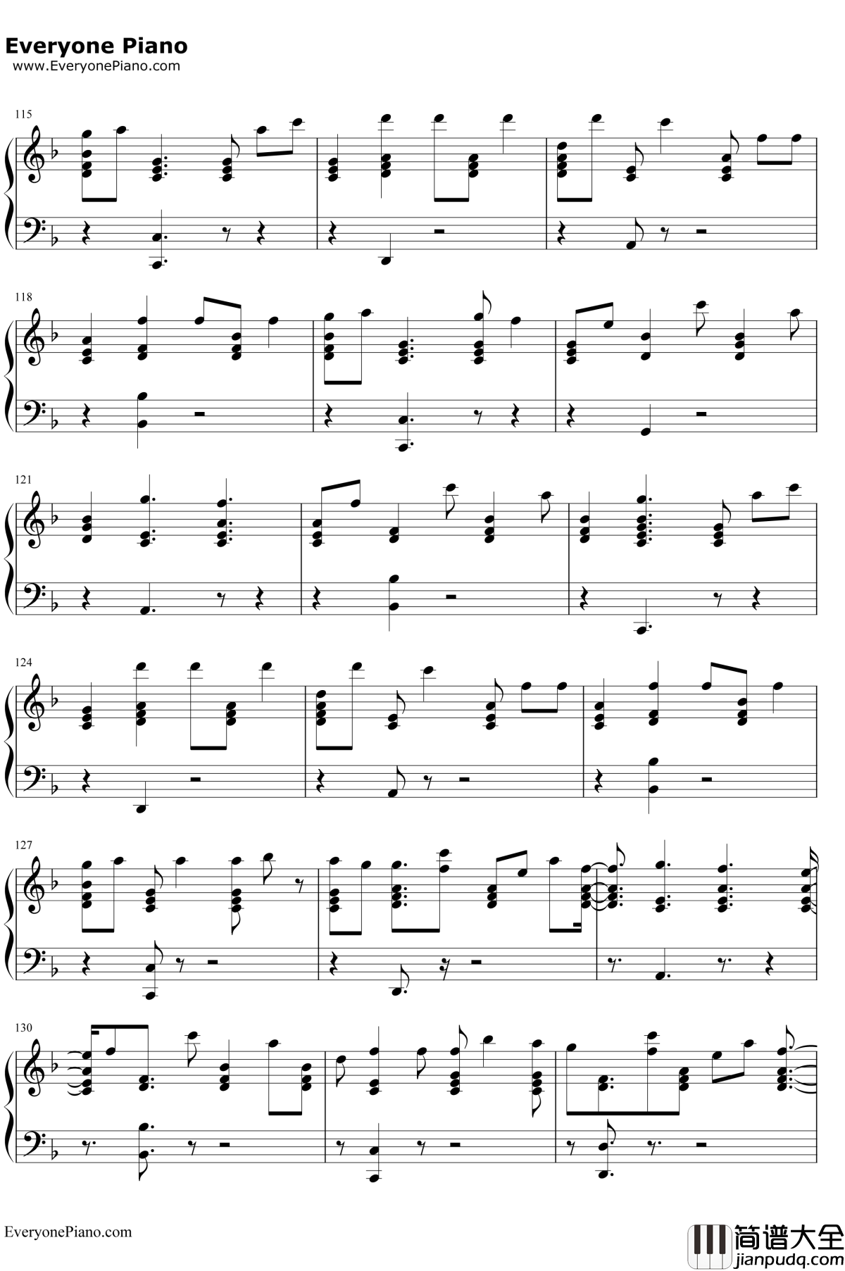 Lonely_Together钢琴谱_Avicii