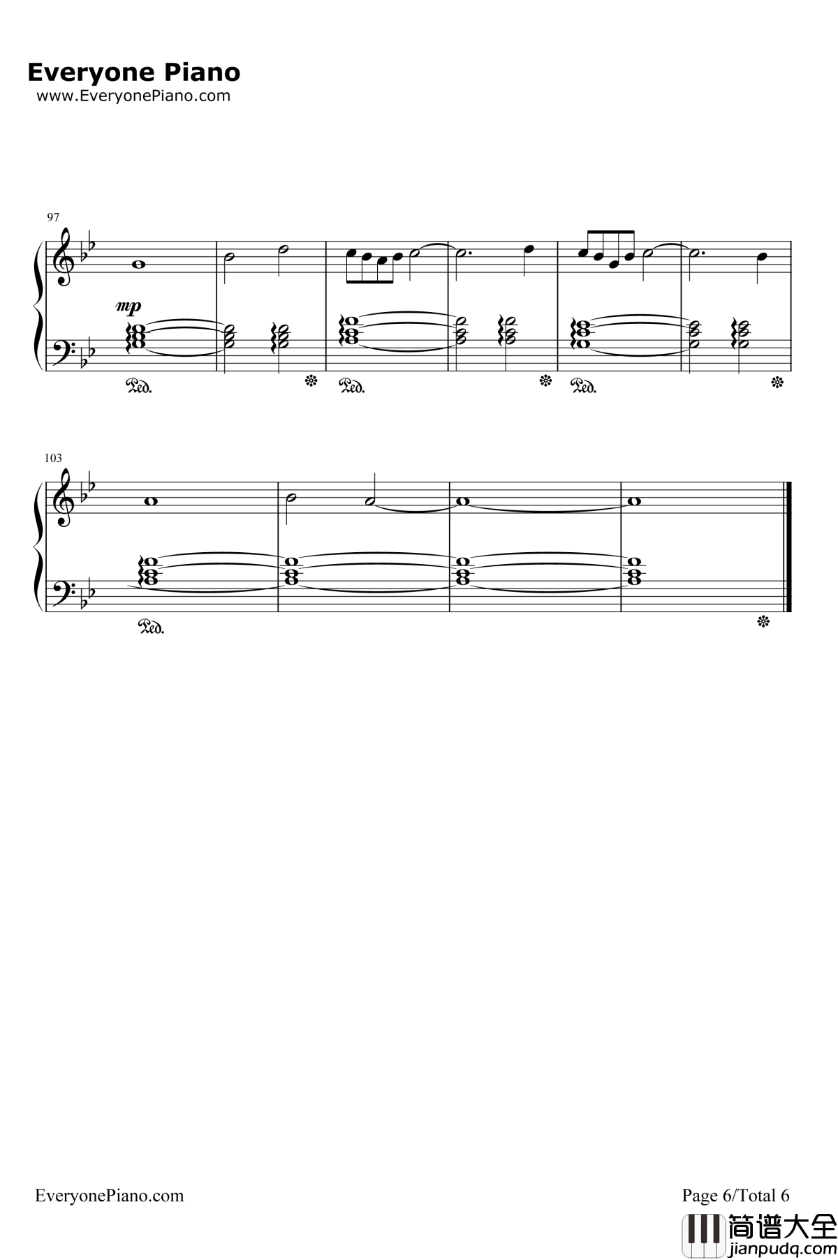 ColdLittleHeart钢琴谱_MichaelKiwanuka_大小谎言OP