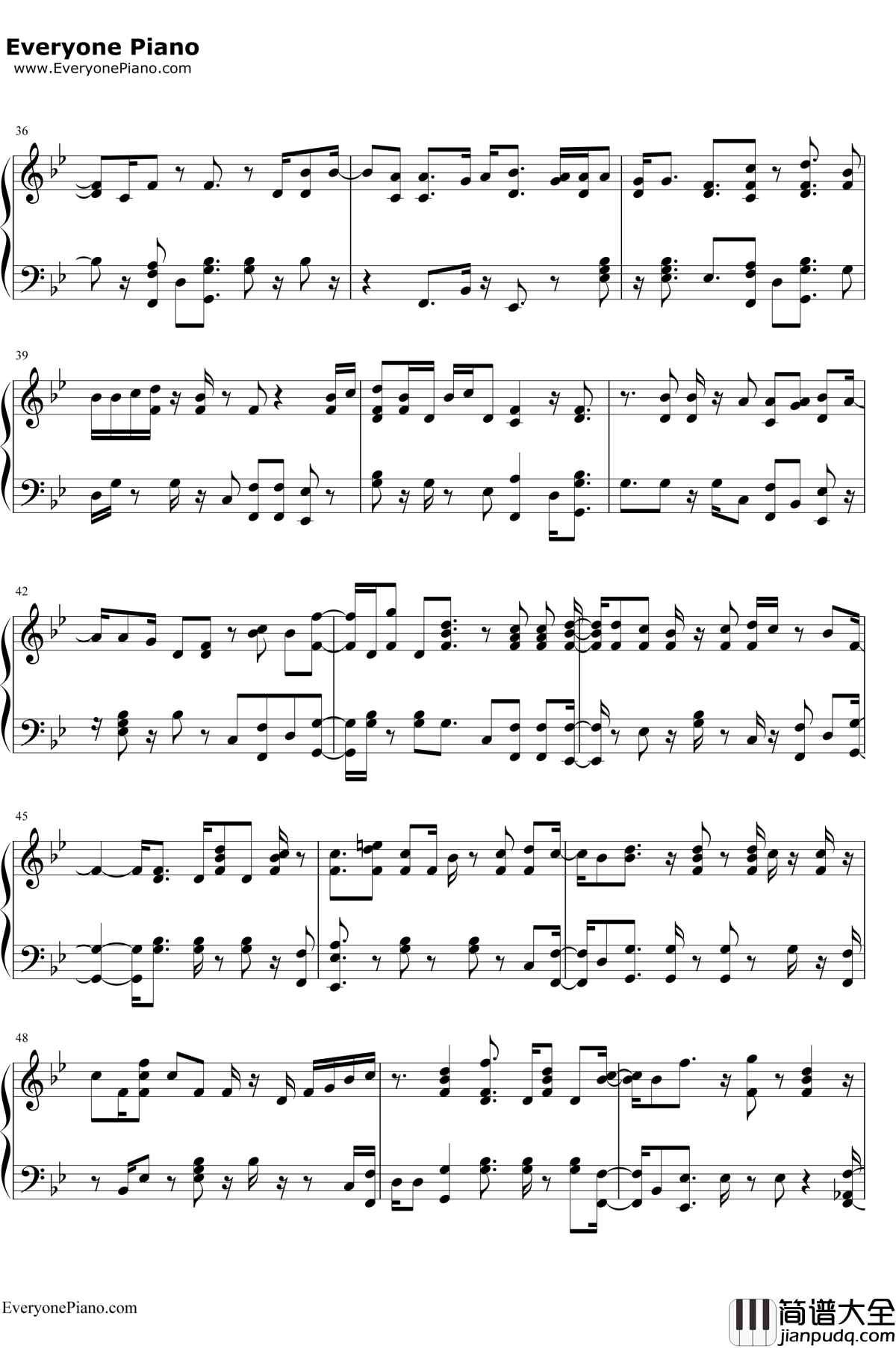 My_Type钢琴谱_TheChainsmokers