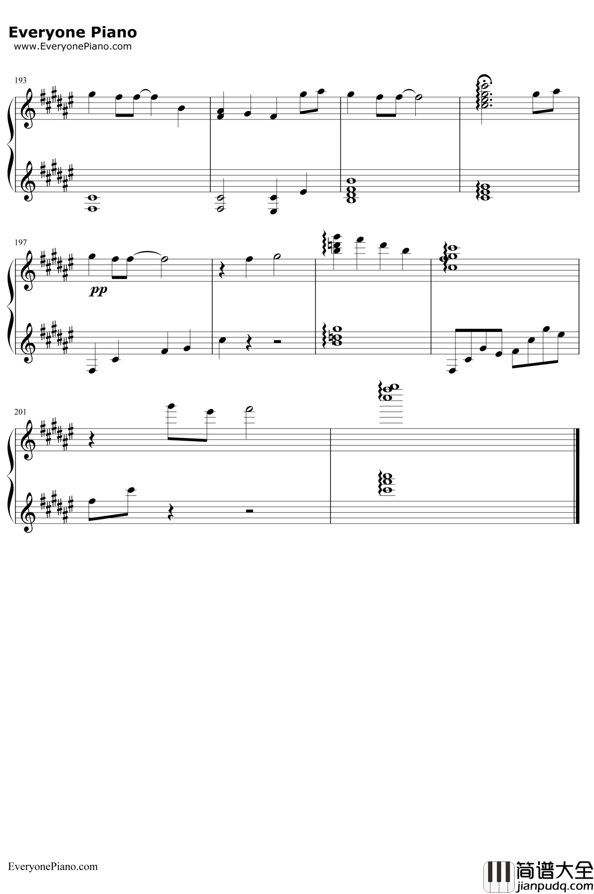 secret_base君がくれたもの钢琴谱_ZONE_完美版