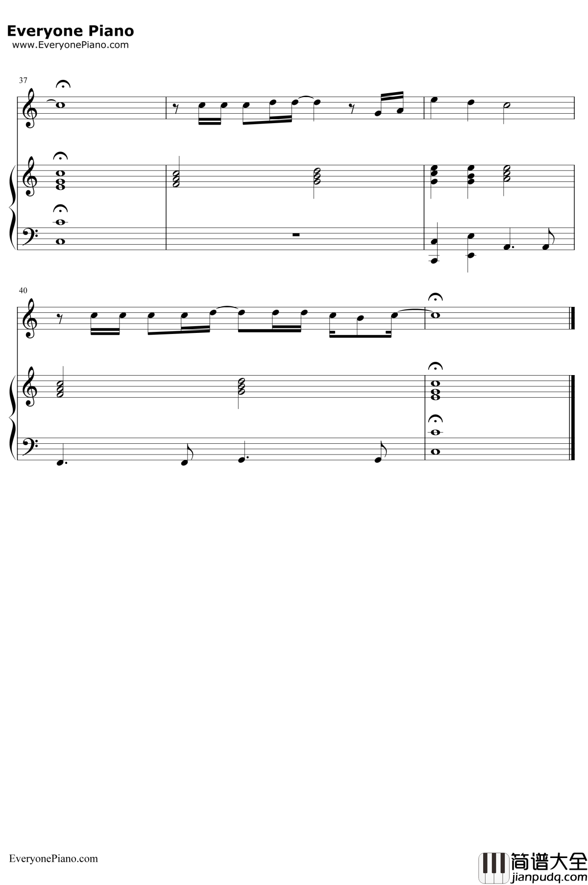 海阔天空伴奏版钢琴谱_Beyond