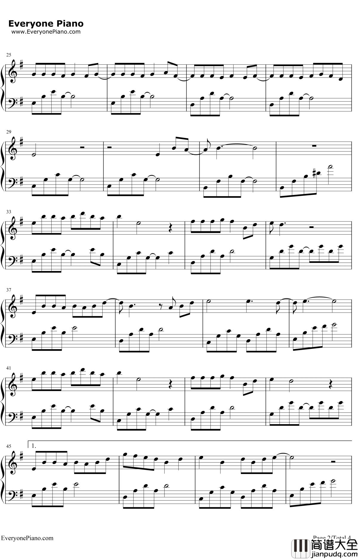 凉凉钢琴谱_张碧晨/杨宗纬_电视剧_三生三世十里桃花_