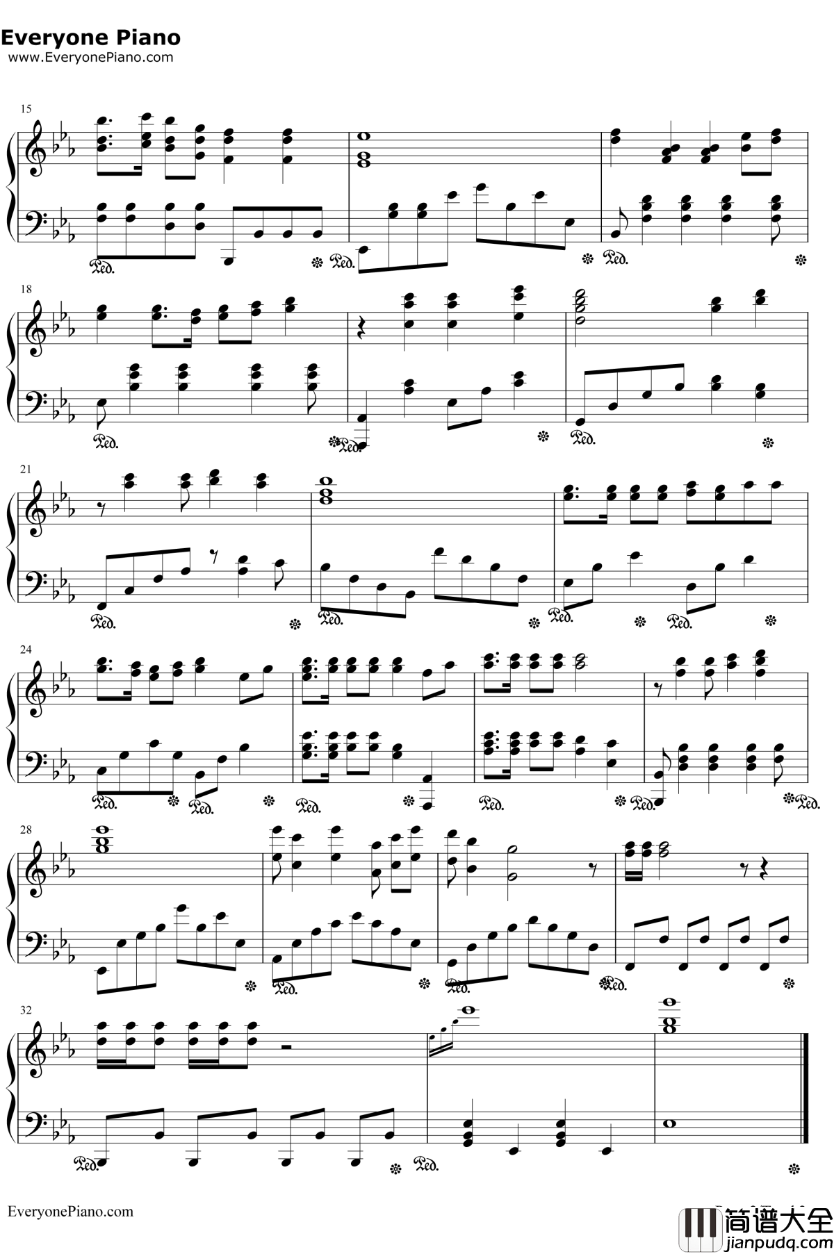 杰克奥特曼主题曲钢琴谱_みすず儿童合唱团_杰克奥特曼主题曲