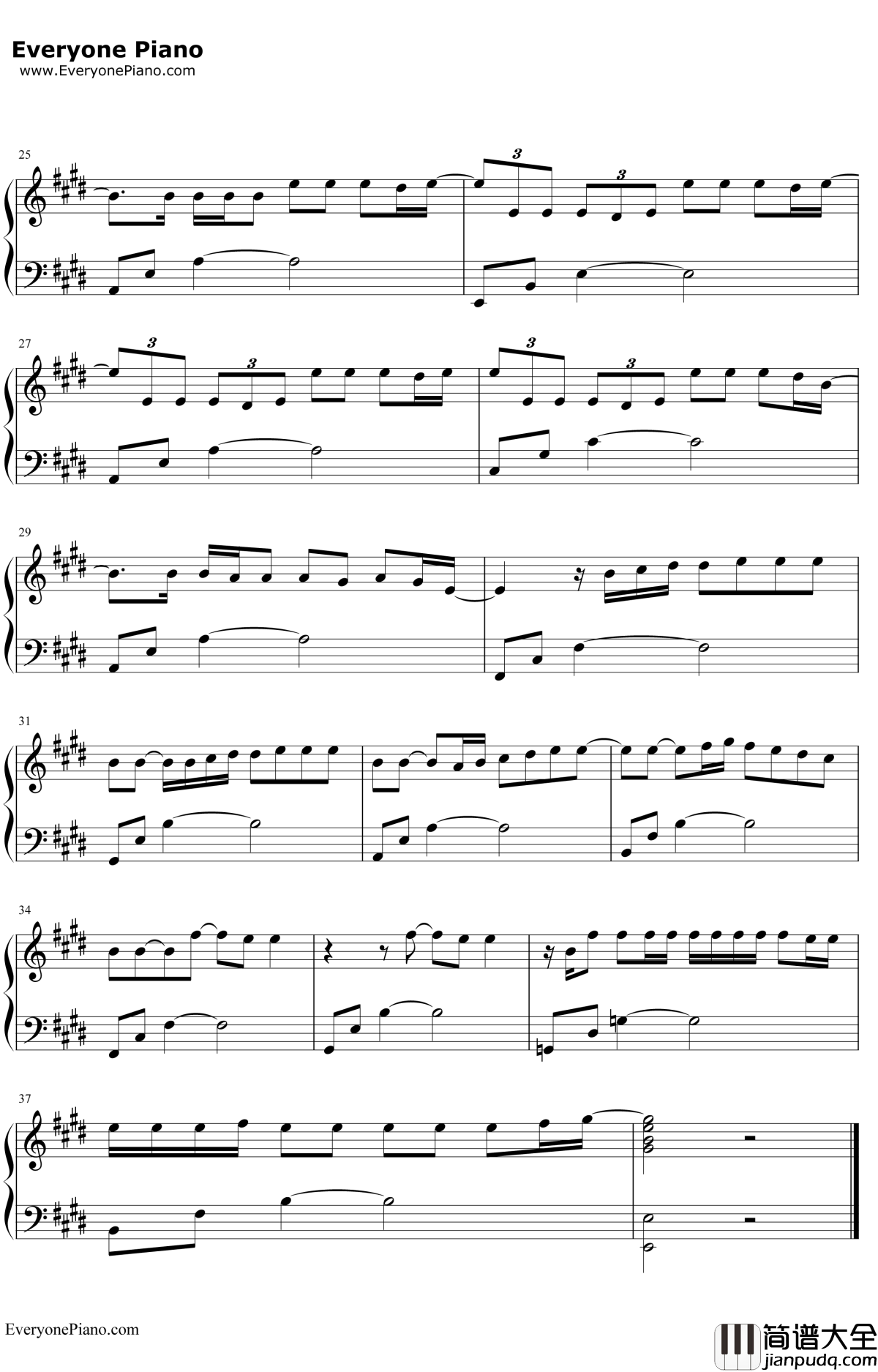 One_Less_Lonely_Girl钢琴谱_JustinBieber