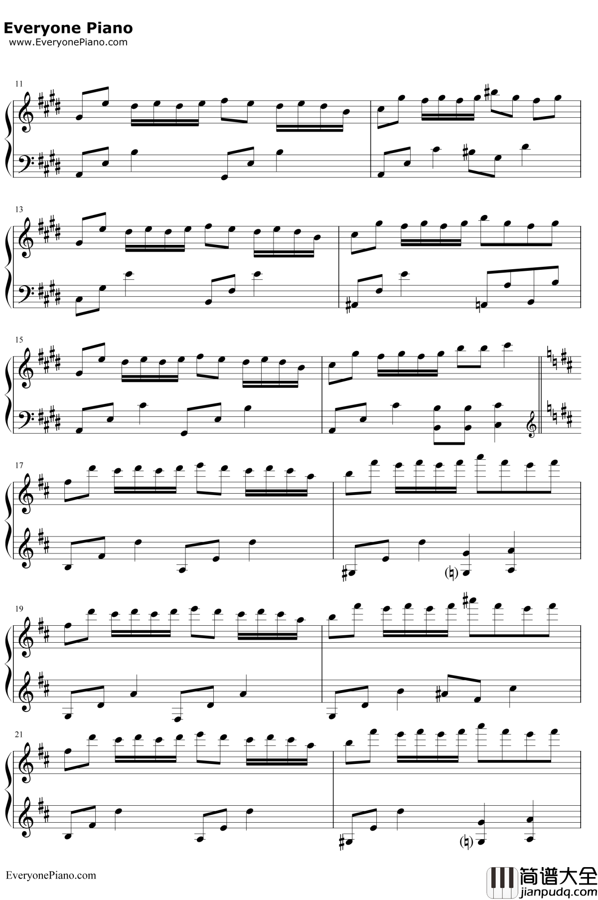 華のメッセンジャー钢琴谱_幽閉サテライト_幽閉サテライト