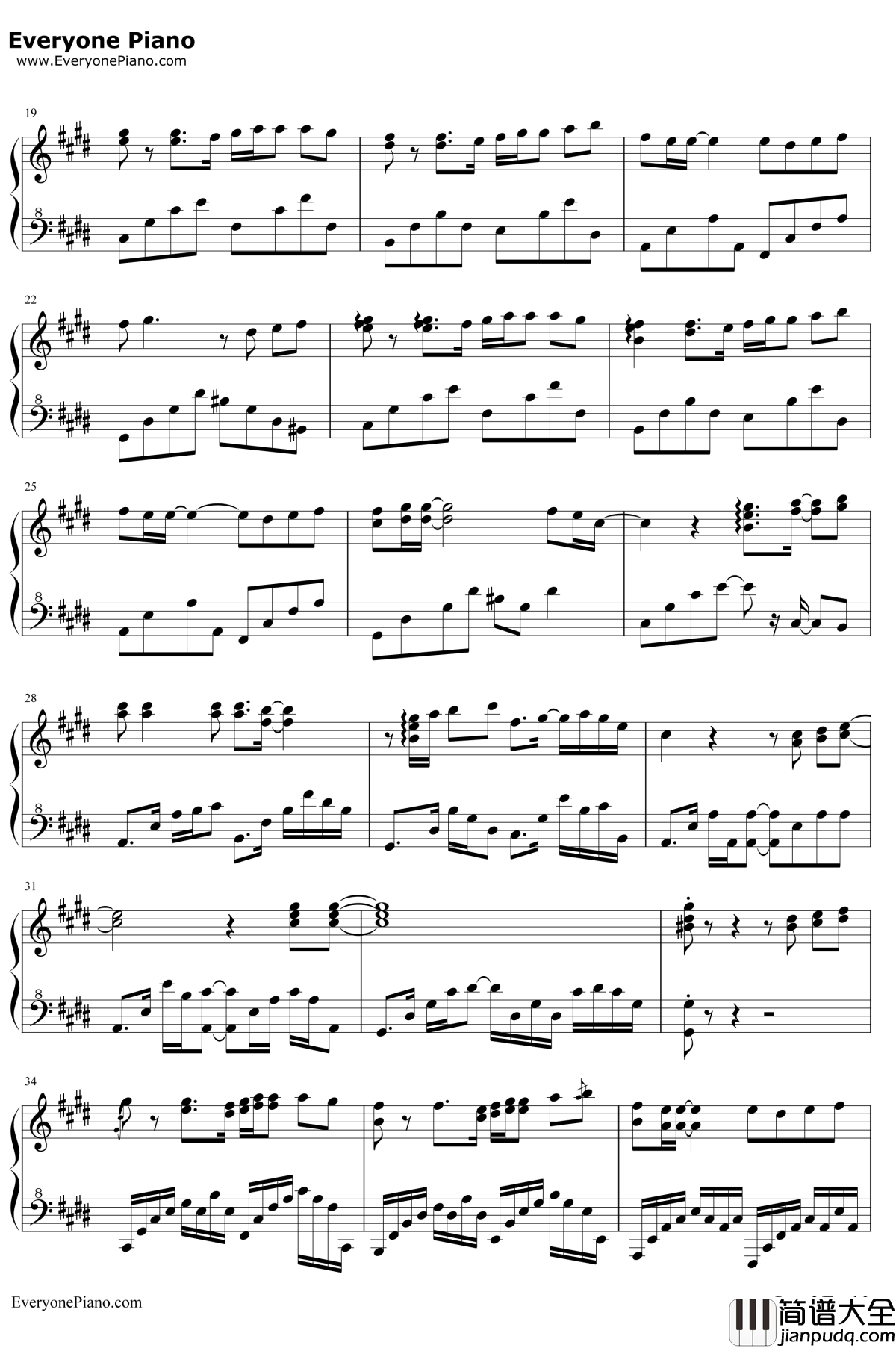 即使知道要见面钢琴谱_Sara