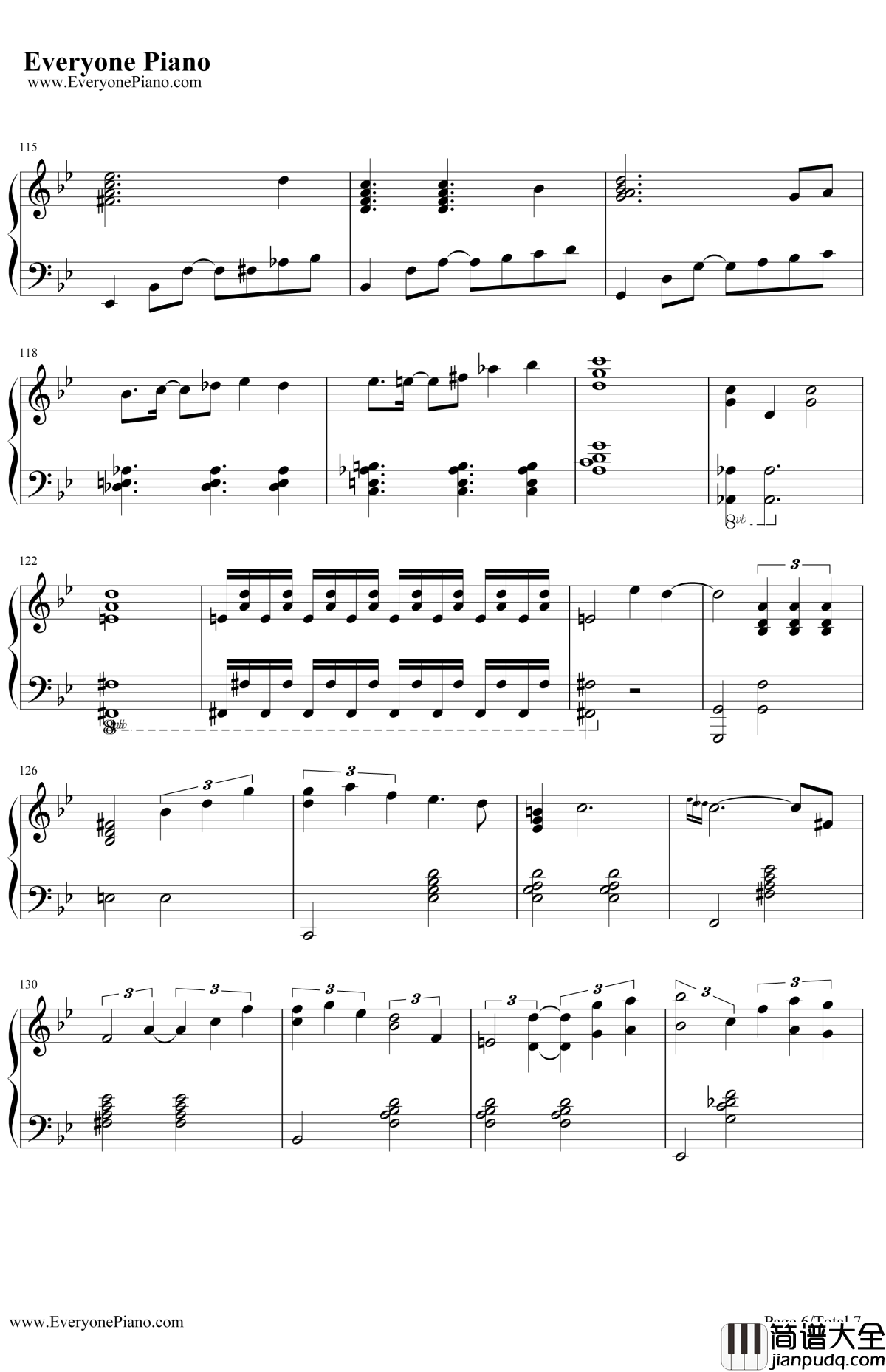 Ballade钢琴谱_久石让_Brother