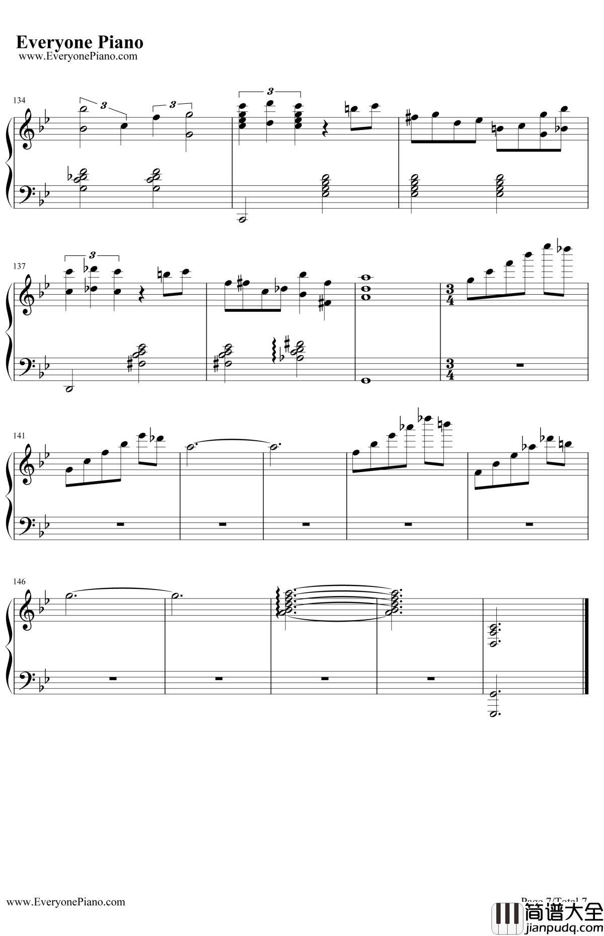 Ballade钢琴谱_久石让_Brother