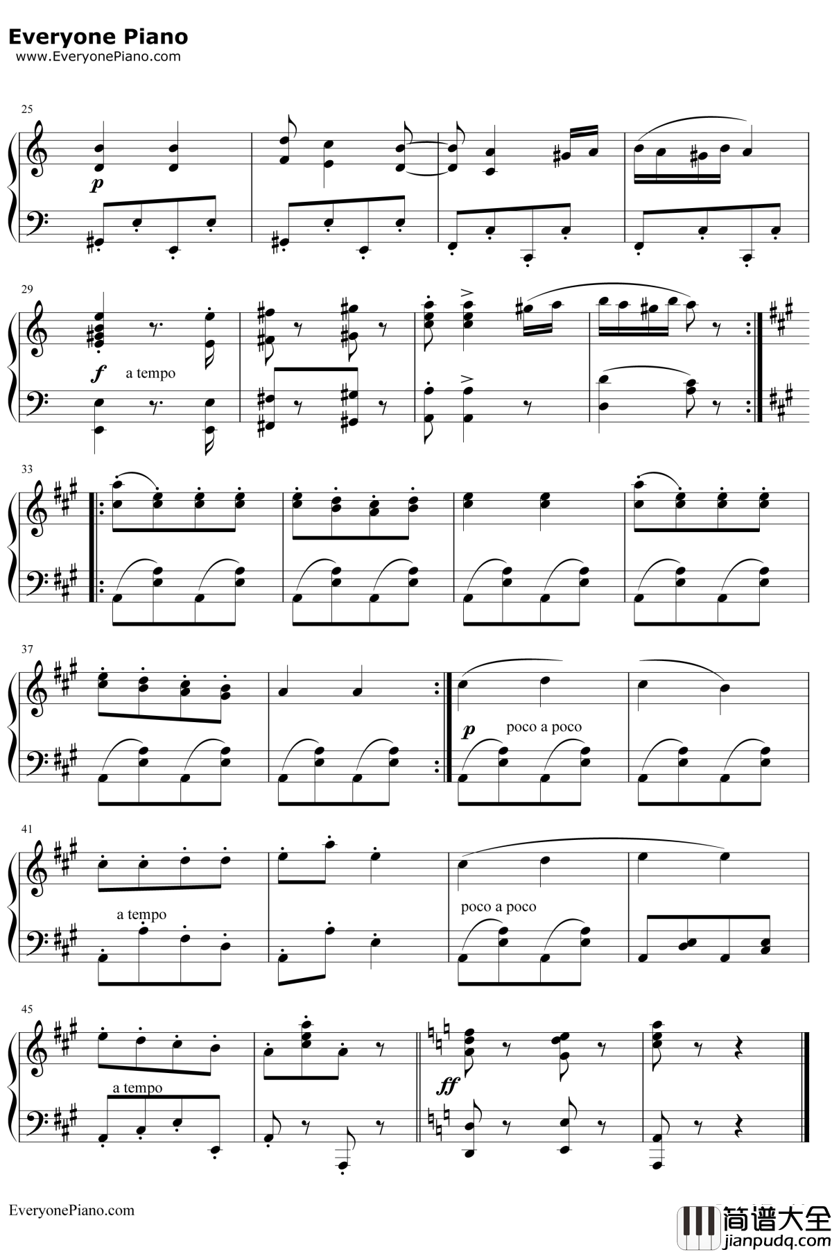 匈牙利舞曲第五号钢琴谱_约翰内斯•勃拉姆斯(JohannesBrahms)_JohannesBrahms