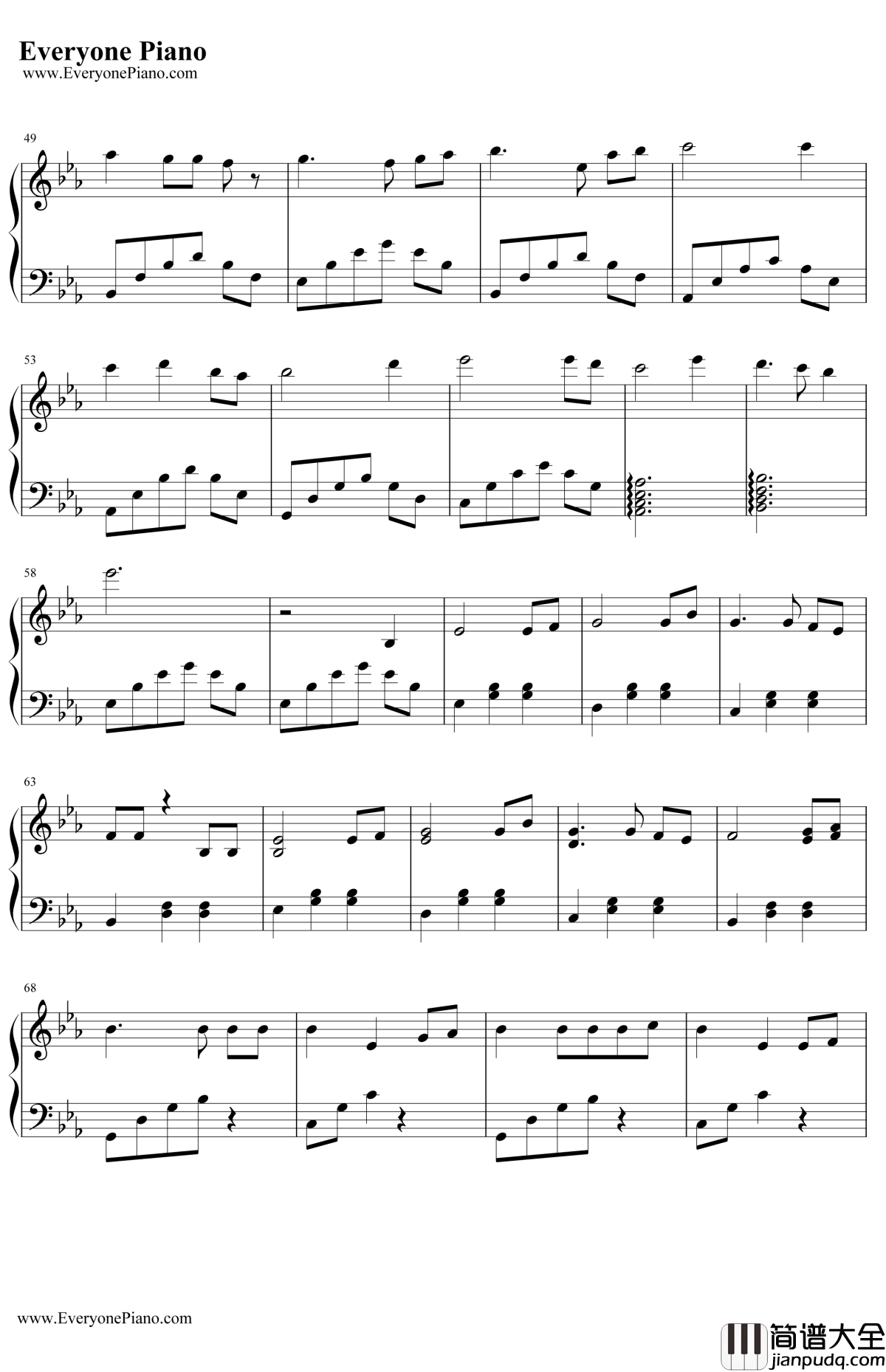 向日葵之家的圆舞曲钢琴谱_藤泽麻衣久石让宫崎骏_悬崖上的金鱼姬插曲