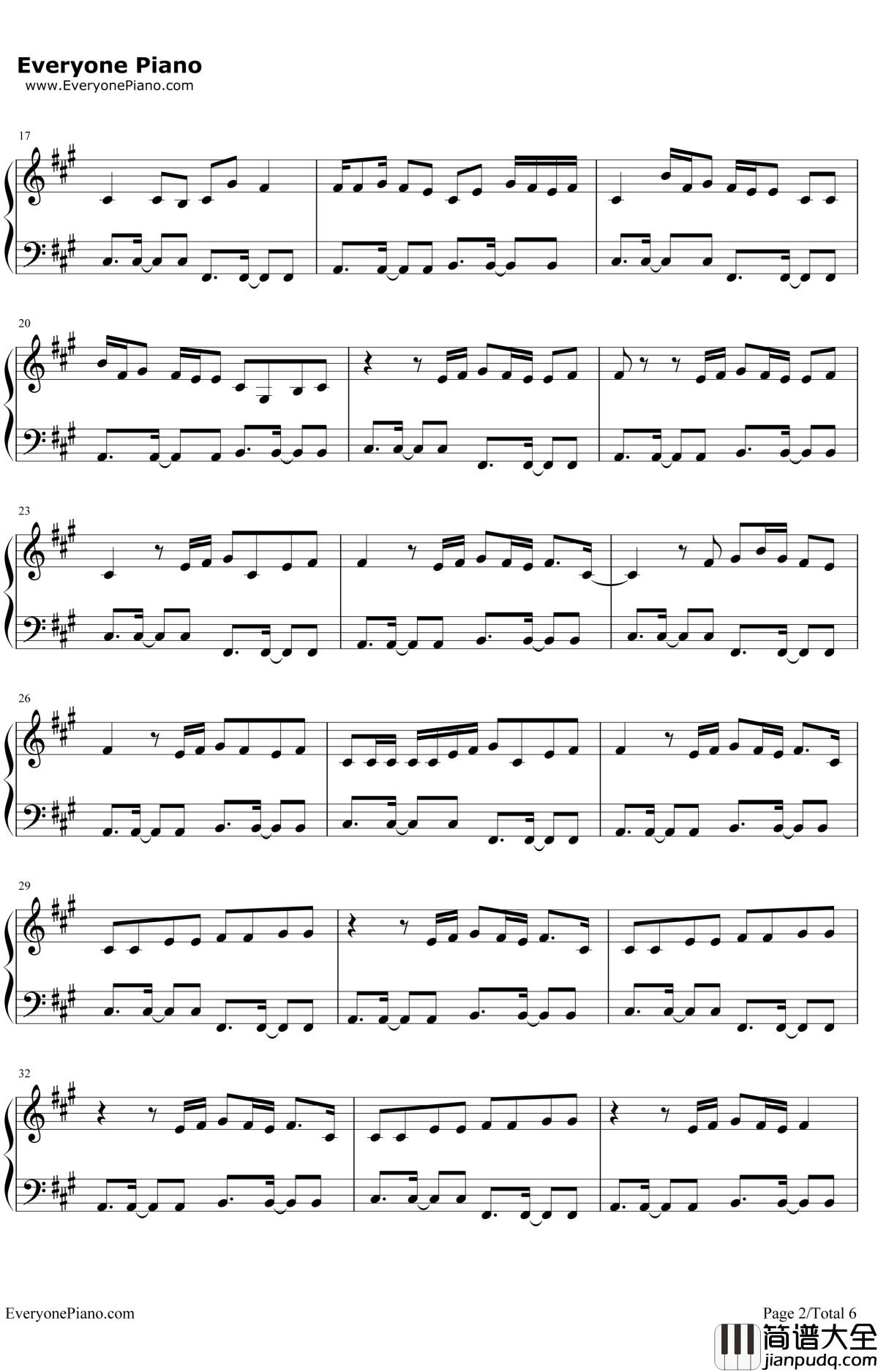 Shape_of_You钢琴谱_EdSheeran