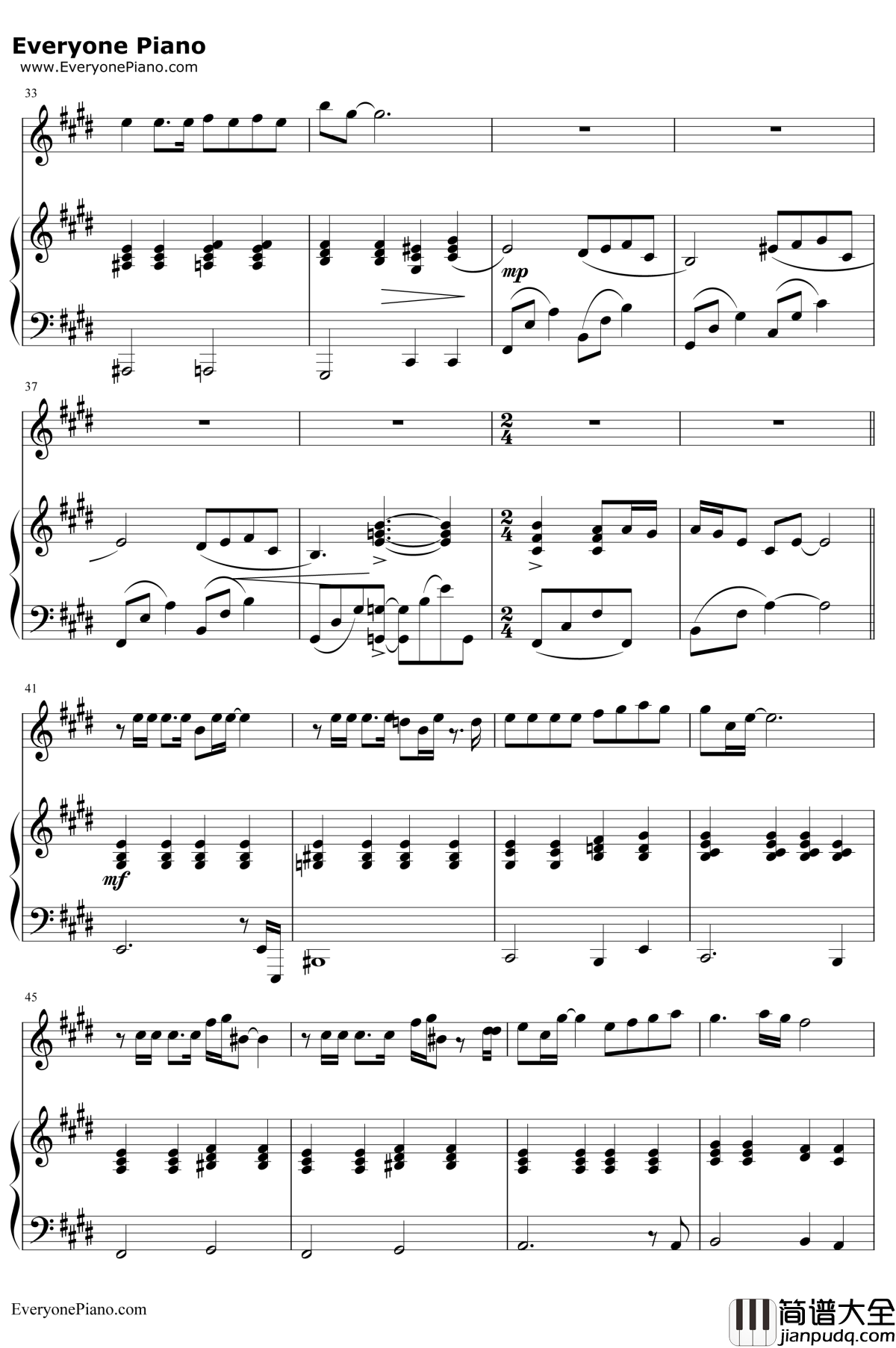 三国駅钢琴谱_Aiko_三国站