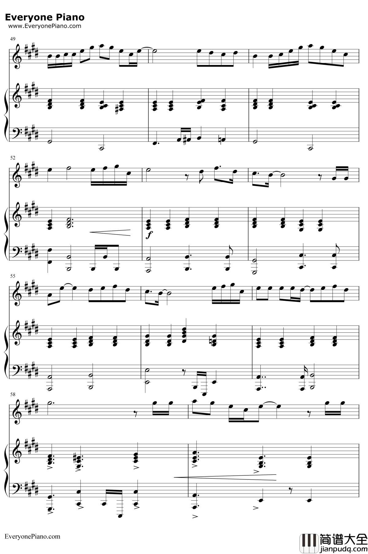 三国駅钢琴谱_Aiko_三国站